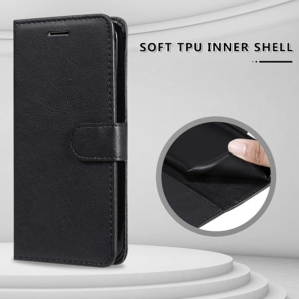 Huawei P20 Pro Case, PU Leather Wallet Case, Black - 2