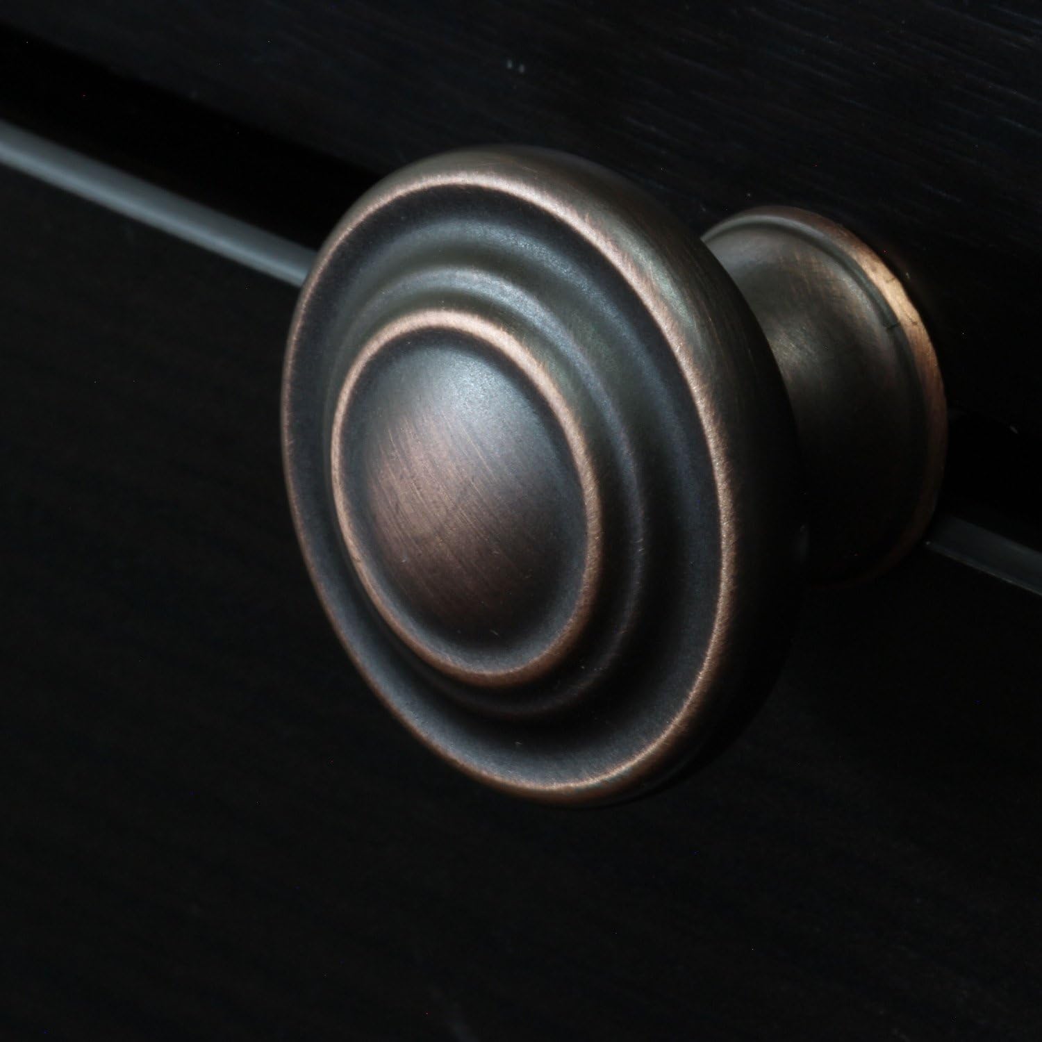Rok Hardware Classic Metal Rings Brushed Oil-Rubbed Bronze Cabinet Drawer Knob 1-11/32" 34mm K70134BORB