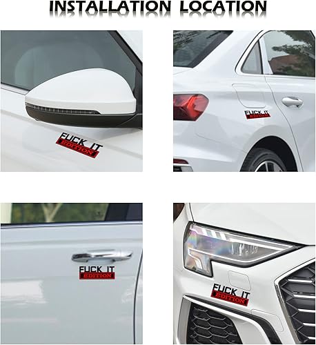 Miniatura 4 de GaRhomxy Emblema de edición divertida, emblema para exterior de automóvil, calcomanía 3D, calcomanía de repuesto para guardabarros 3D, repuesto para