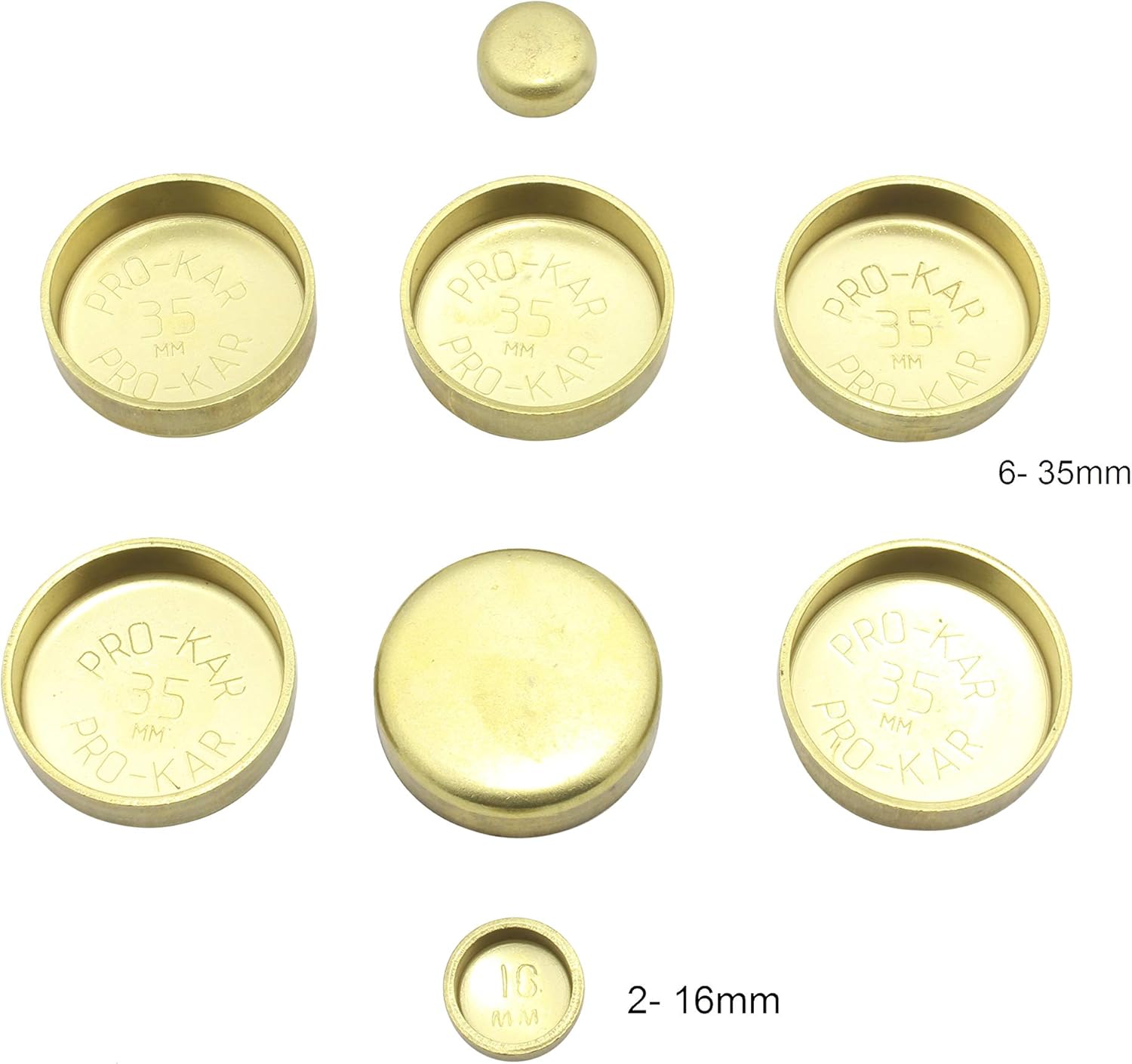 DNJ FPS150 Brass Freeze Plug Set for 1995-2010 Chrysler, Dodge, Eagle, Jeep, Mitsubishi, Plymouth Avenger, Breeze, Caravan 2.0L-2.4L L4 16V DOHC 148cid