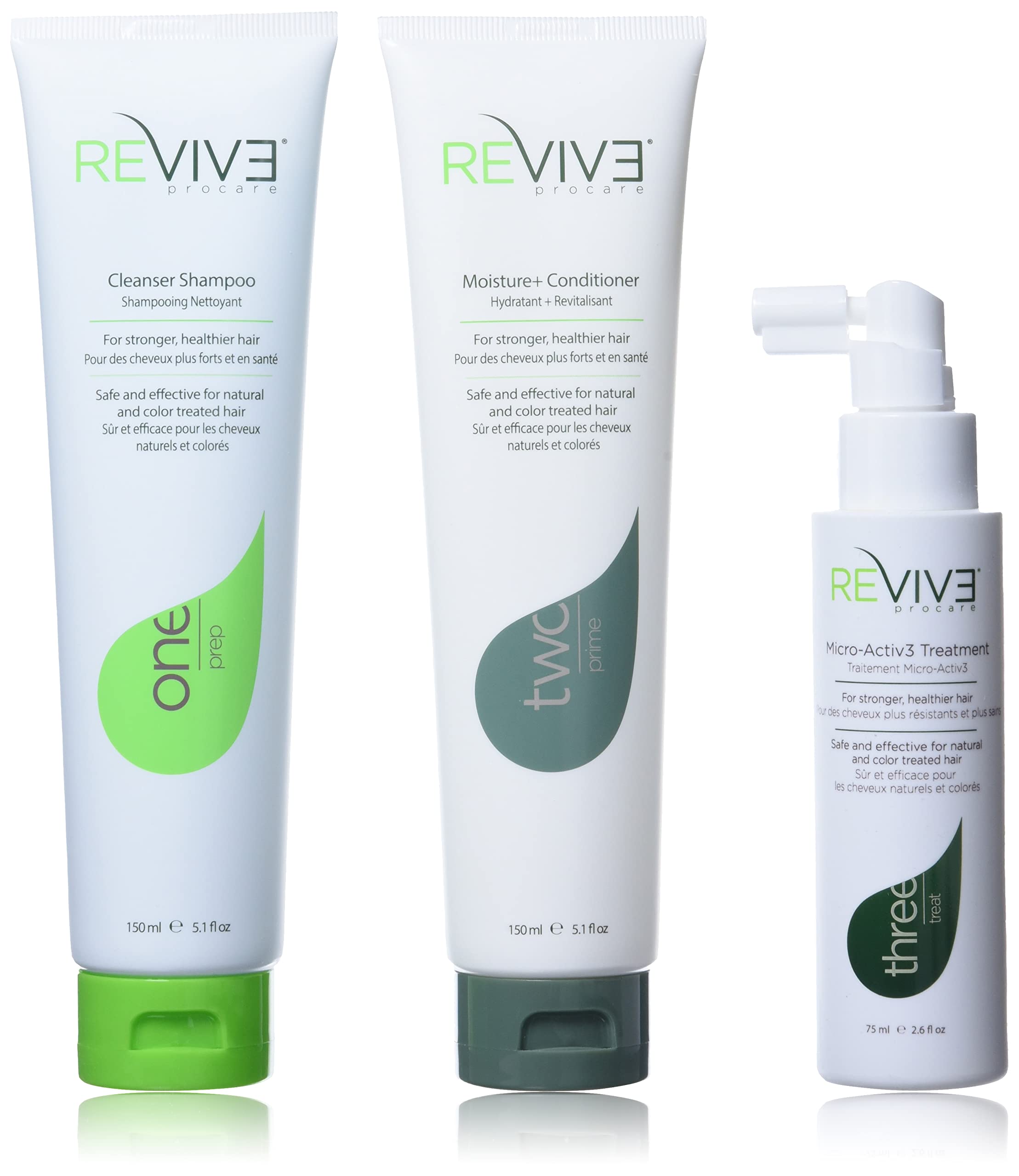Sponsored Ad - REVIV3 Procare 30 Day Trial Kit - 3-Part System for Fine and Thinning Hair - Sulfate and Paraben Free - Leave-In Hair Treatment Shampoo and Conditioner - Thinning Hair Treatment for Men and Women