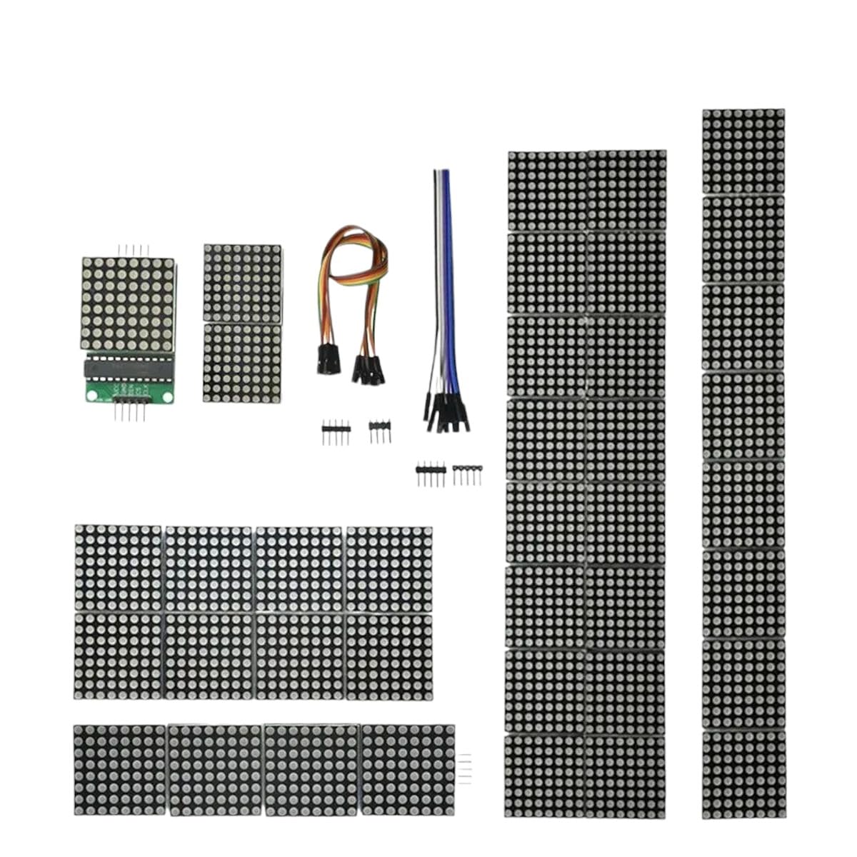 1/2 / 4/8-bit MAX7219 60×60 Dot Matrix Module Microcontroller LED Display Module for DIY KIT with Cable