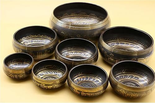 Miniatura 7 de Juego de cuencos tibetanos cantantes, cuenco de meditación para curación y atención plena, cuenco de sonido de meditación hecho a mano en Nepal