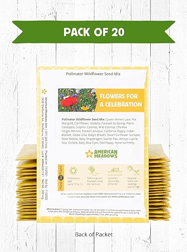 Miniatura 2 de American Meadows Paquetes de semillas de flores silvestres "Mom to Bee" para fiestas de baby shower (paquete de 20)  Paquete de semillas de flores