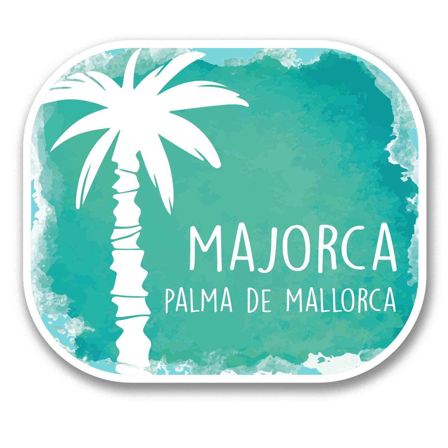 Destinationvinyl Multi 2 X 10Cm Majorca Palma Spain Vinyl Sticker Laptop Travel Luggage Spanish #6329 (10Cm Wide X 8.5Cm Tall)