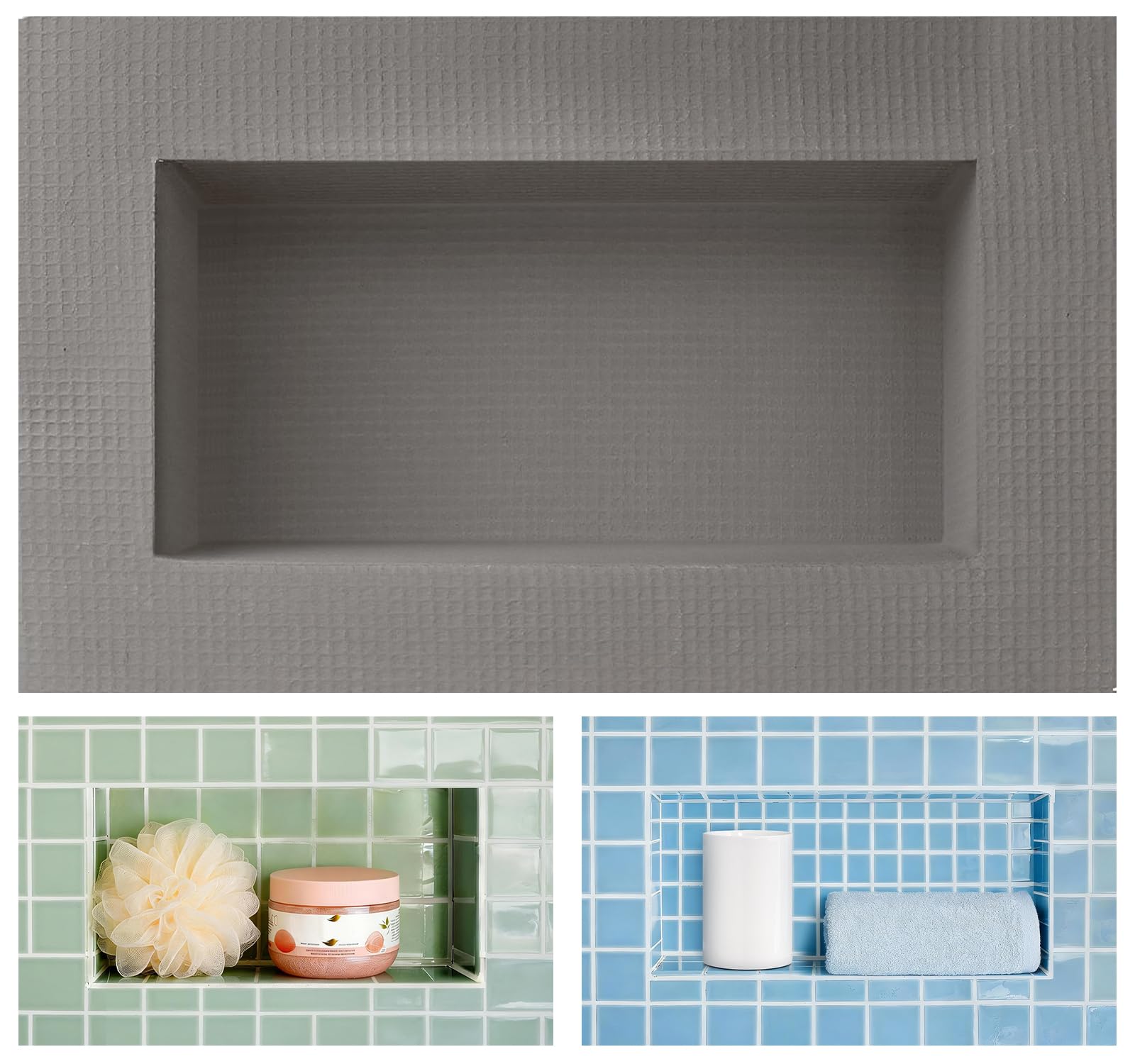 Amazon.com: JIANBENKJ Shower Niche Insert Tile Ready 12