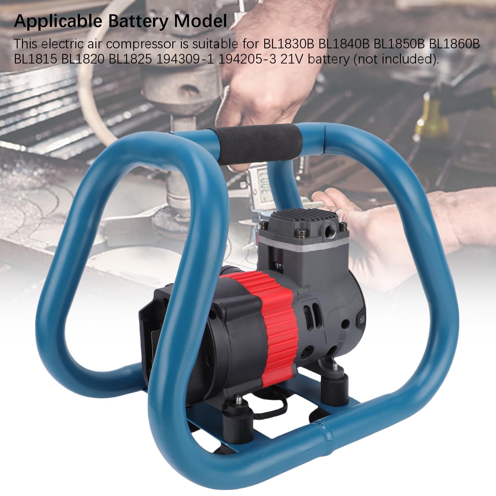 Fabater Compressore d'Aria Senza Olio, Alimentato a Batteria, con Serbatoio 3 Litri e velocità di Gonfiaggio Rapida, Adatto per BL1830B BL1840B BL1850B BL1860B. Batteria 21V, Ideale per Il