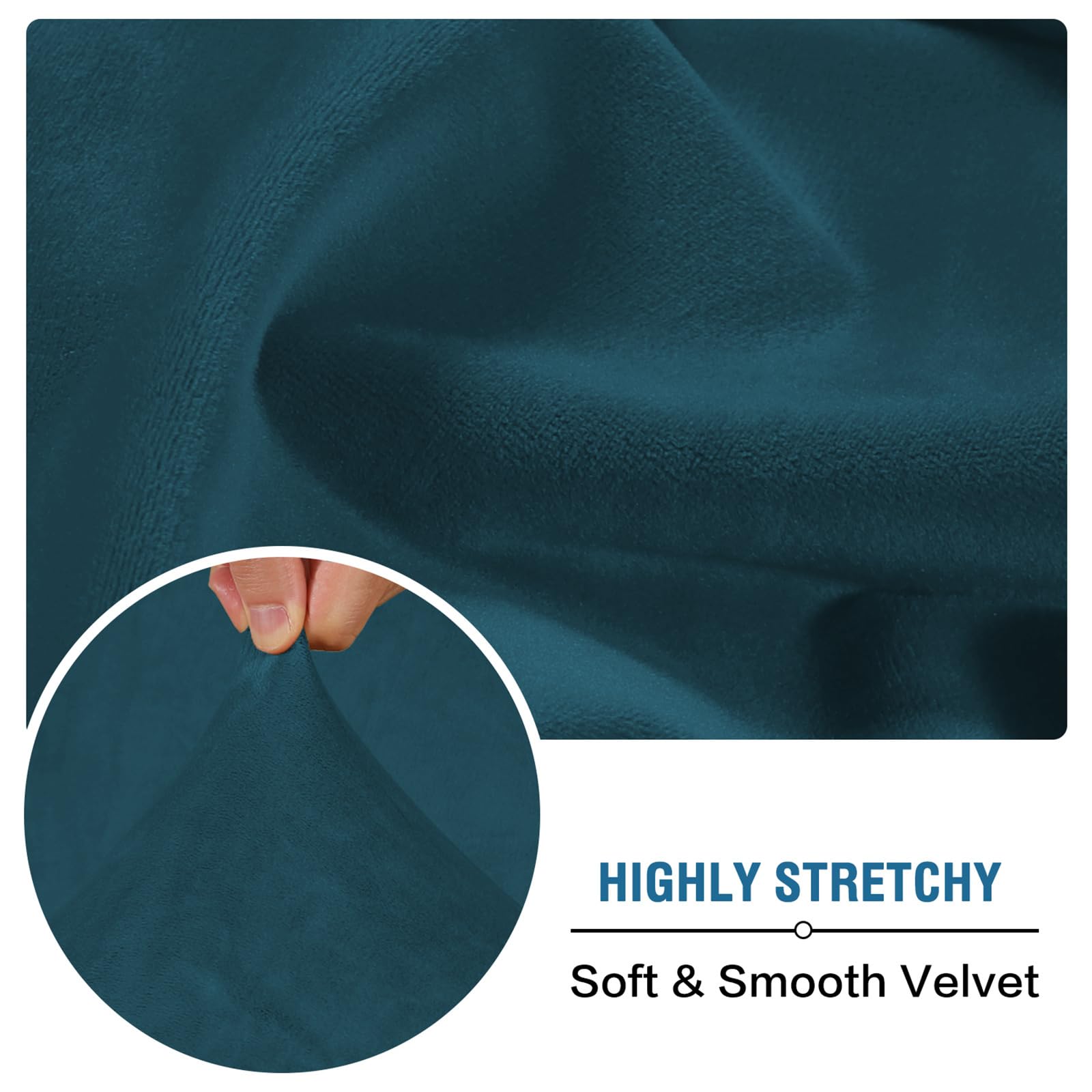 BXFUL Stretch Velvet Sofa Seat Cushion Cover, Removable Sofa Couch Covers with Elastic Bottom - Image 4