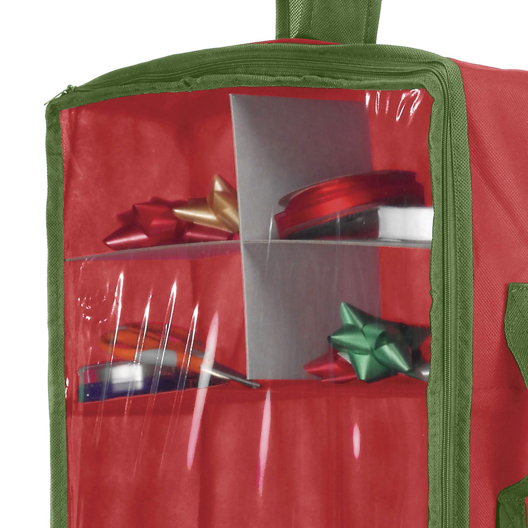 Whitmor Organiseur Emballage Cadeau Rouge - Rangement Papier Cadeau Suspendu 109,2 X 38,1 X 12,7 Cm