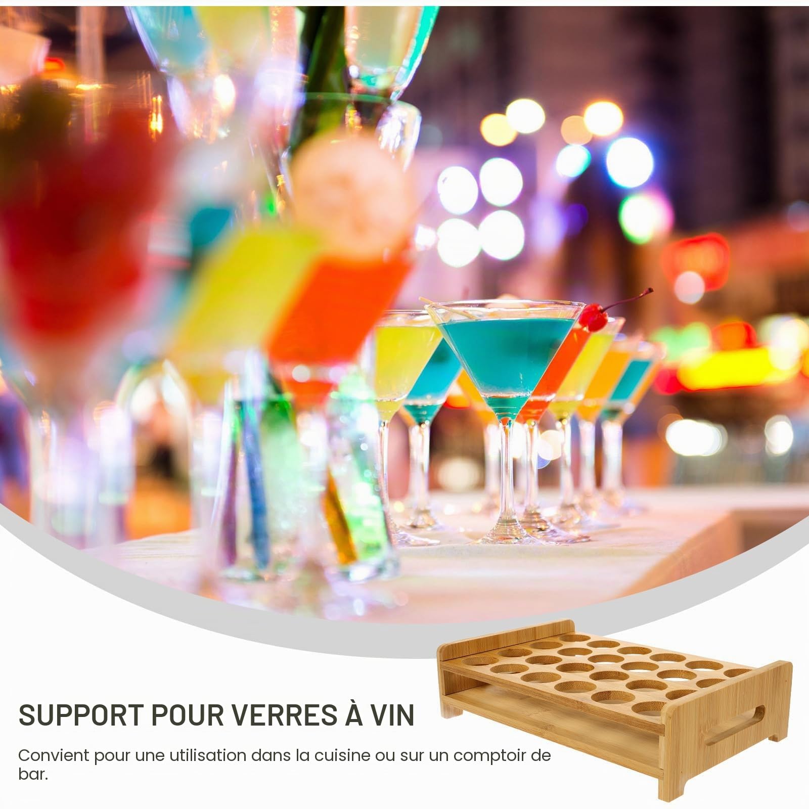 BESPORTBLE Présentoir Pour Verres À Shot Plateau De Service Pour Whisky Et Brandy Support D’Affichage Pour Verres À Shot Organisateur Compact Pour Bar Et Maison 25.70 X 16.10 X 6.50 Cm