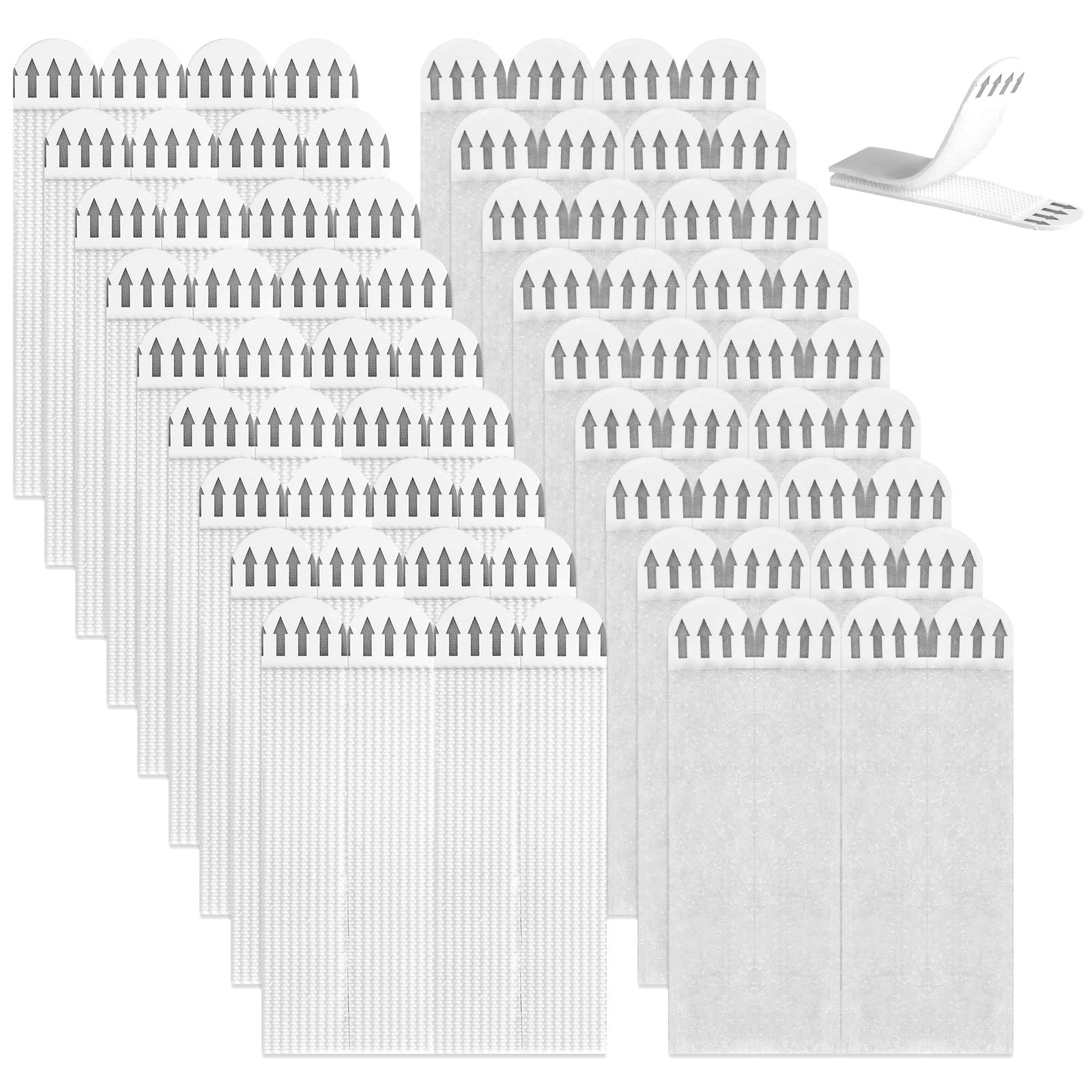 36-Pairs(72 Strips) Large Picture Hanging Strips, Heavy Duty Adhesive Strips Picture Hanger Kit Hook Loop Mounting Tapes Damage Free Wall Fastener Tape for Frame Hanging(3.66x0.75in)