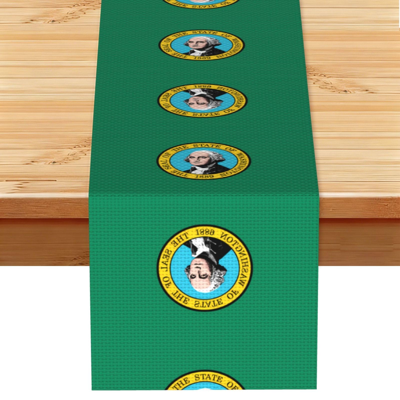 Washington Flag Linen Feel Table Runner Wedding Party Home Decoration