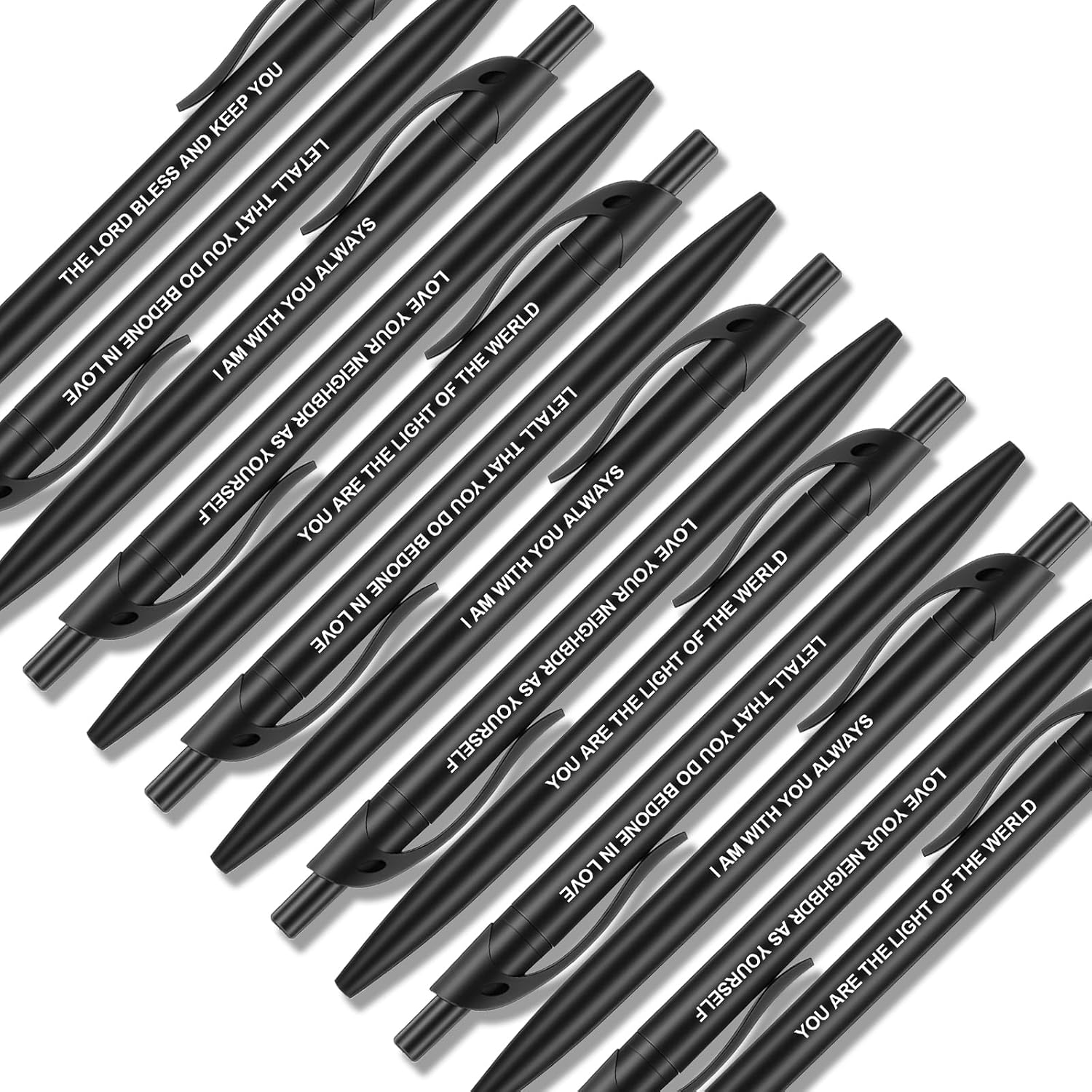 MAQUITA 100 Pack No Bleed Black Barrel Click Pens