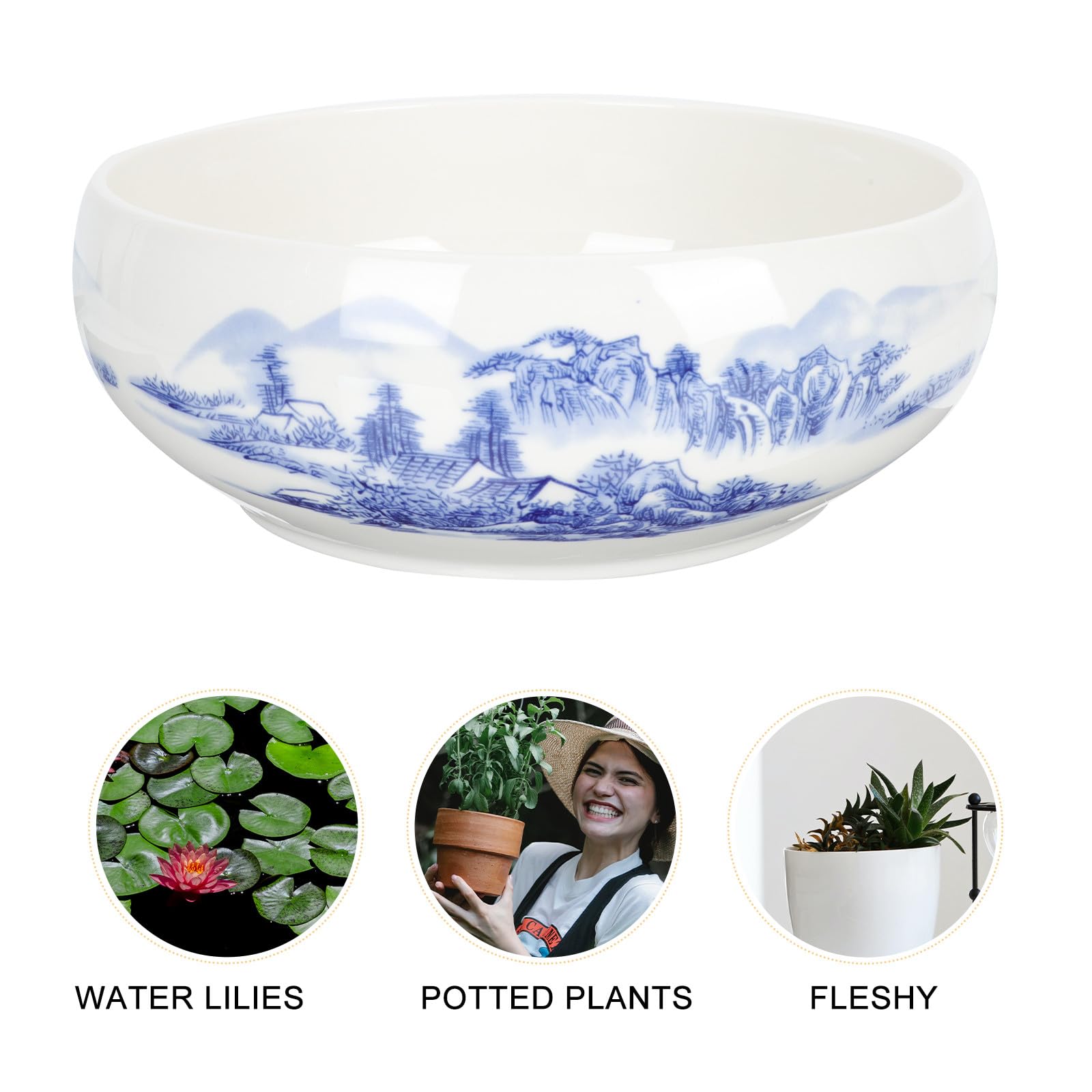 Luxshiny Pot de Fleurs Moderne en Céramique Décorative pour Plantes Succulentes et Fleurs, Design Artistique et Lumineux pour Salon Cuisine Plusieurs Styles