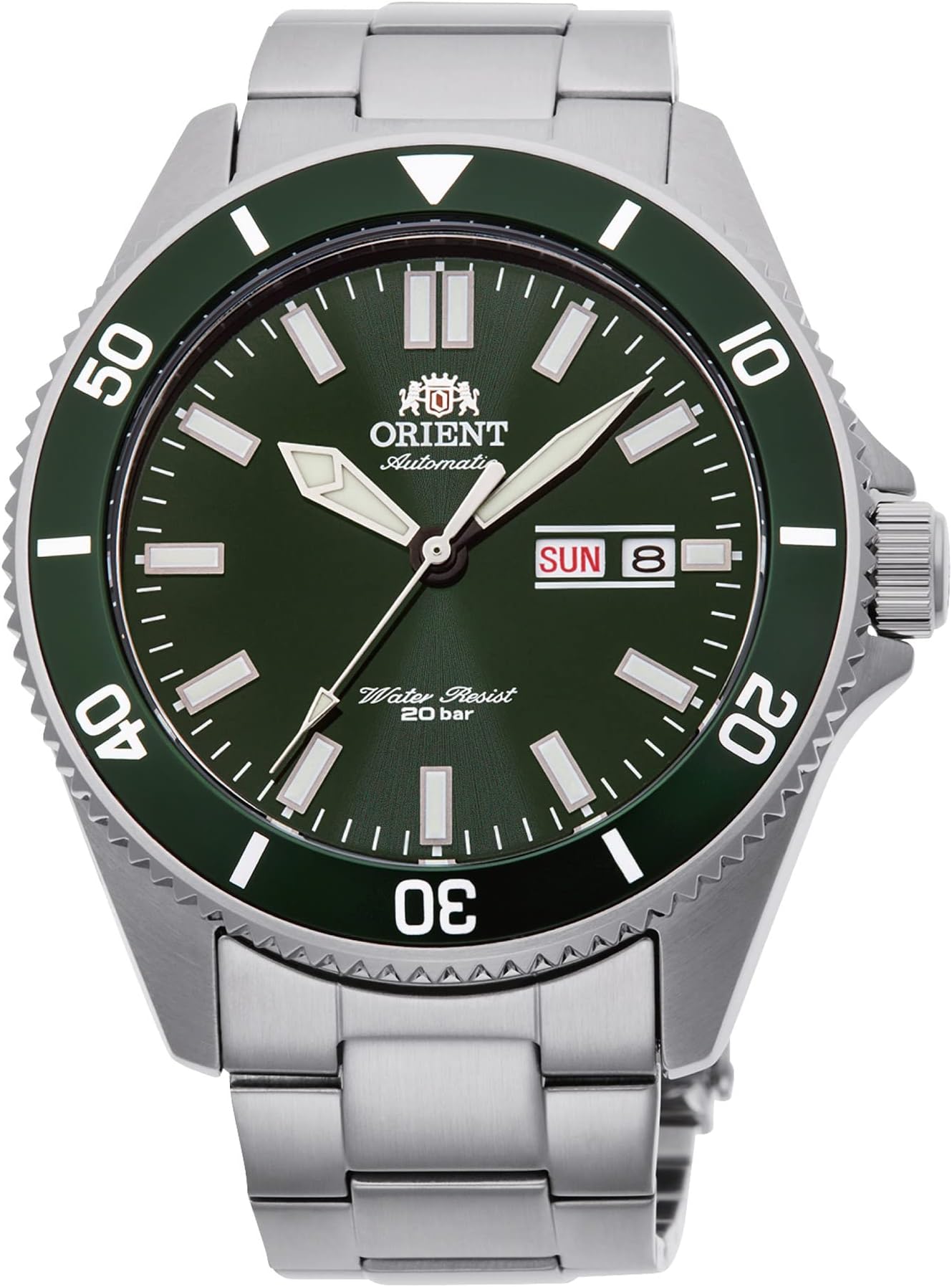 Orient Kano/Big Mako Men's Automatic Manual Winding Mechanical Sports Steel Silicone Wrist Watch - Underwater