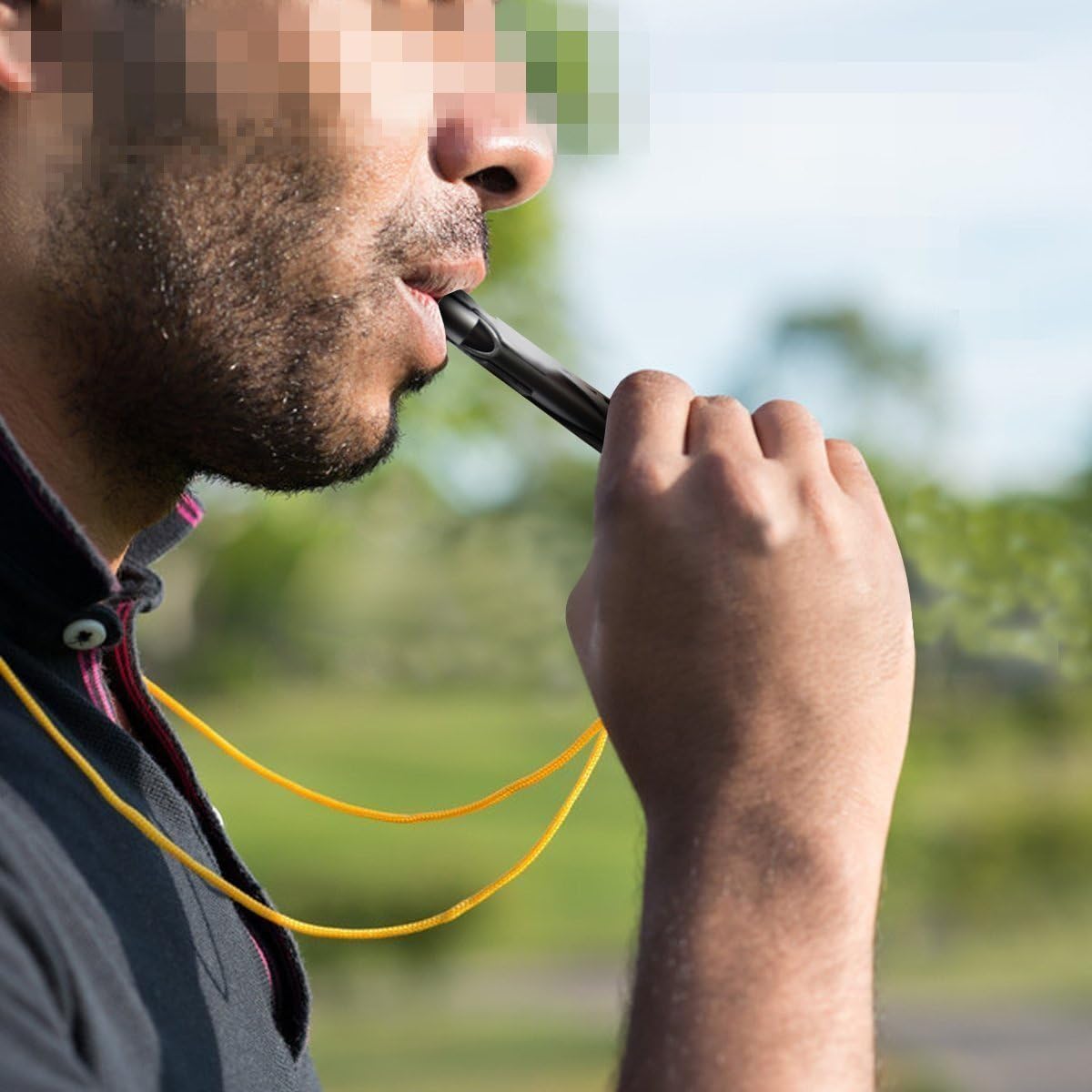 GZQ Signal Whistle Outdoor Double Tubes Emergency Survival Whistle Key Chain High Decibel Life Saving Whistle for Camping Hiking Sports Dog Training (Silver+Grey（Pack of 2）) : Sports & Outdoors