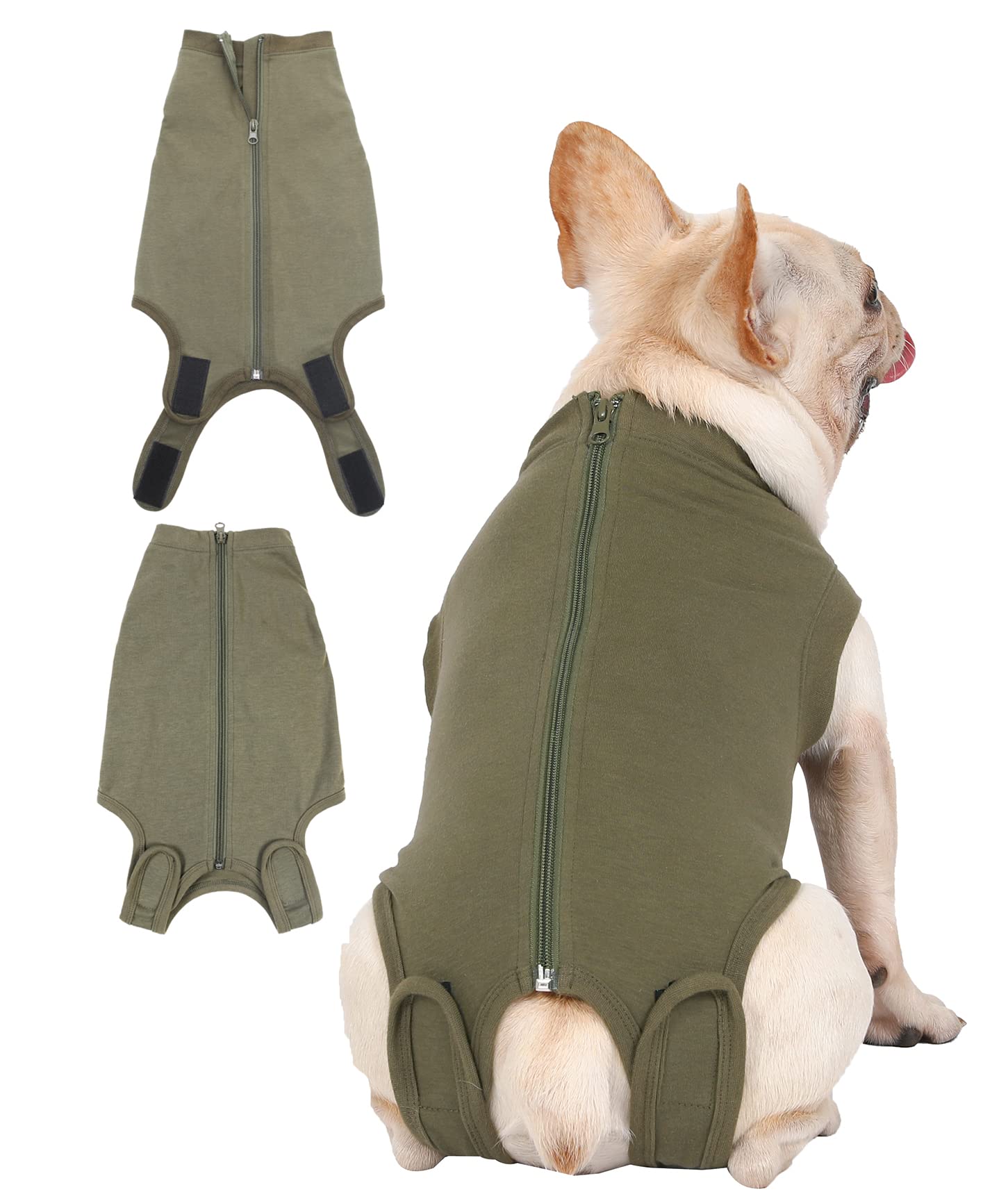 Caslfuca Dog Surgery Recovery Suit - After Spay, Abdominal Wounds Post Surgical Recovery, Anti Licking Breathable Dog Onesies for Small, Medium &