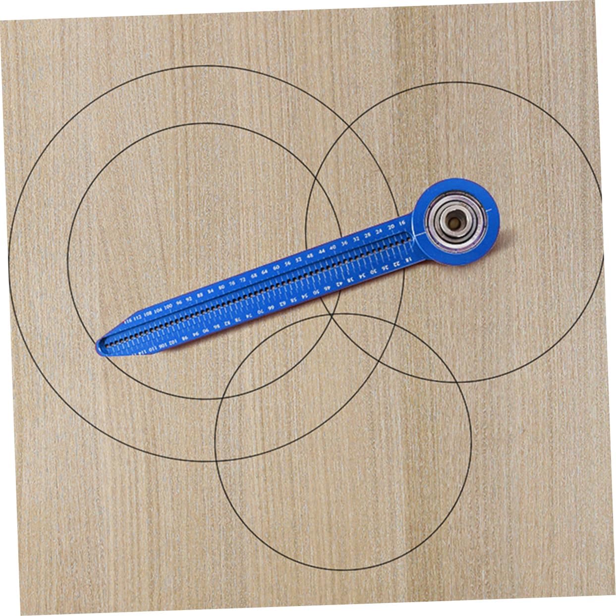 Mini Compass Circular Drawing Tool Ruler Marking Gauge Aluminum Alloy Woodworking Hole Ruler
