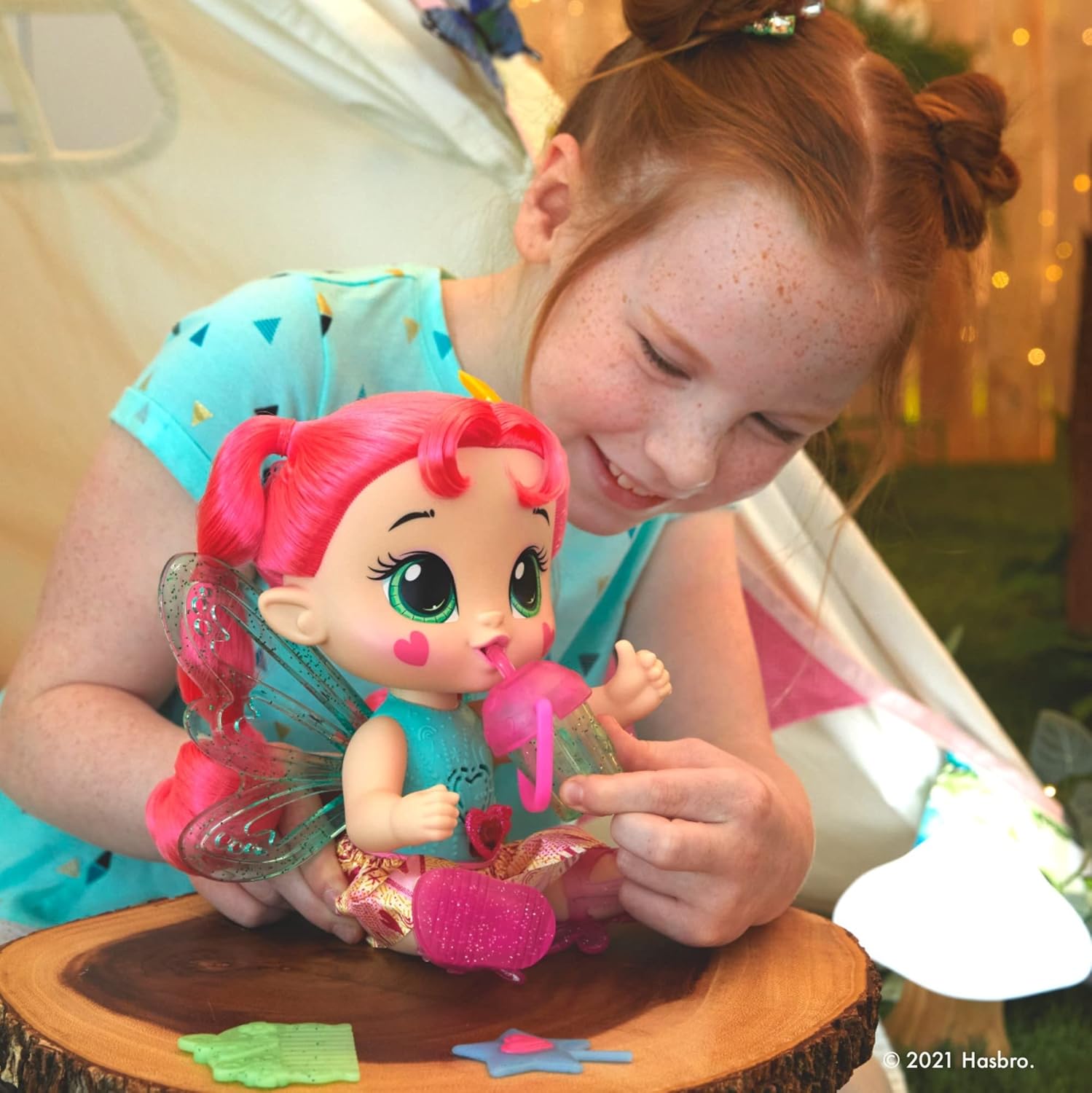 Baby Alive GloPixies Doll, Sammie Shimmer, Glowing Pixie Toy for Kids Ages 3 and Up, Interactive 10.5-inch Doll