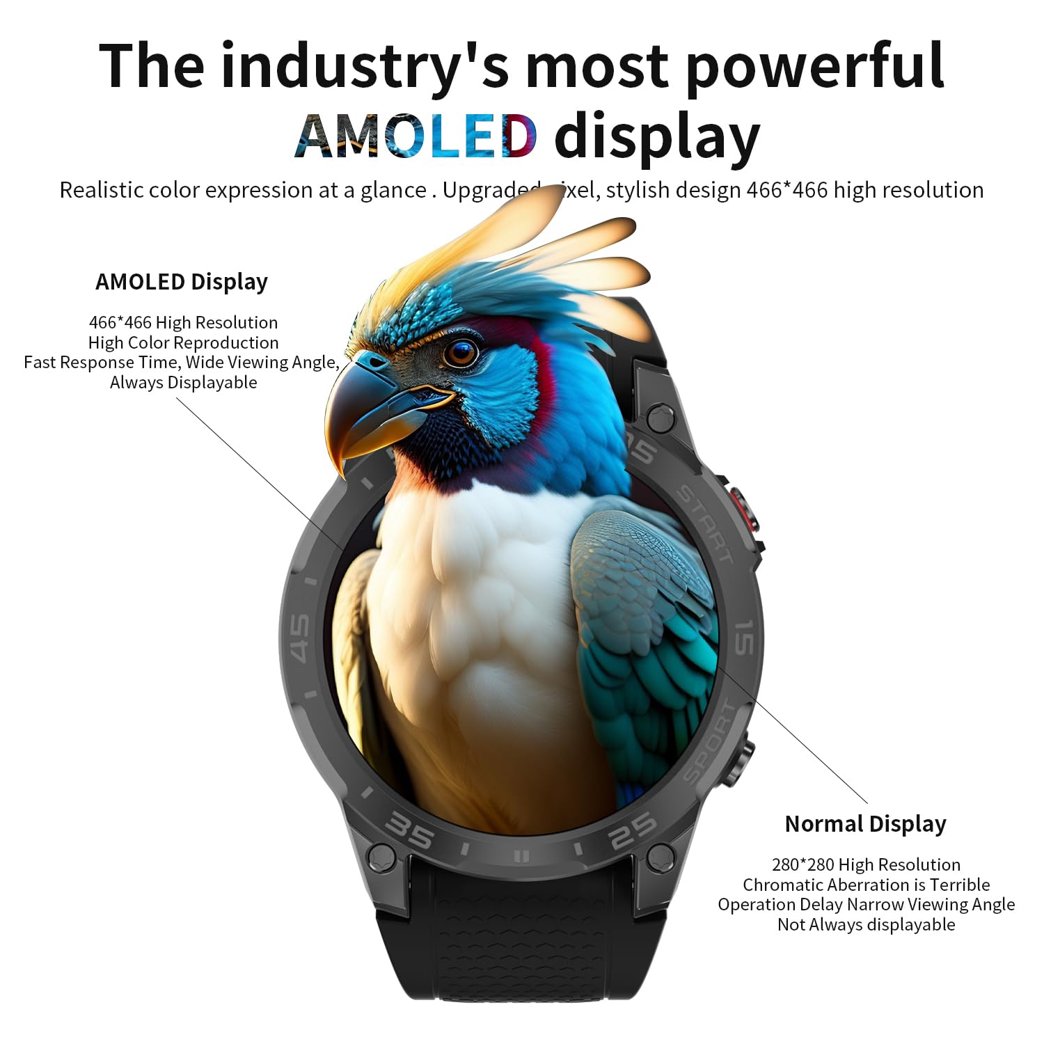 ZYVICXFJ 1.85 in Smart Watch for Men with AI Voice, Full-Featured Fitness Tracking, Waterproof, Health Monitoring, Multiple Sports Modes, Compatible with Android and iOS