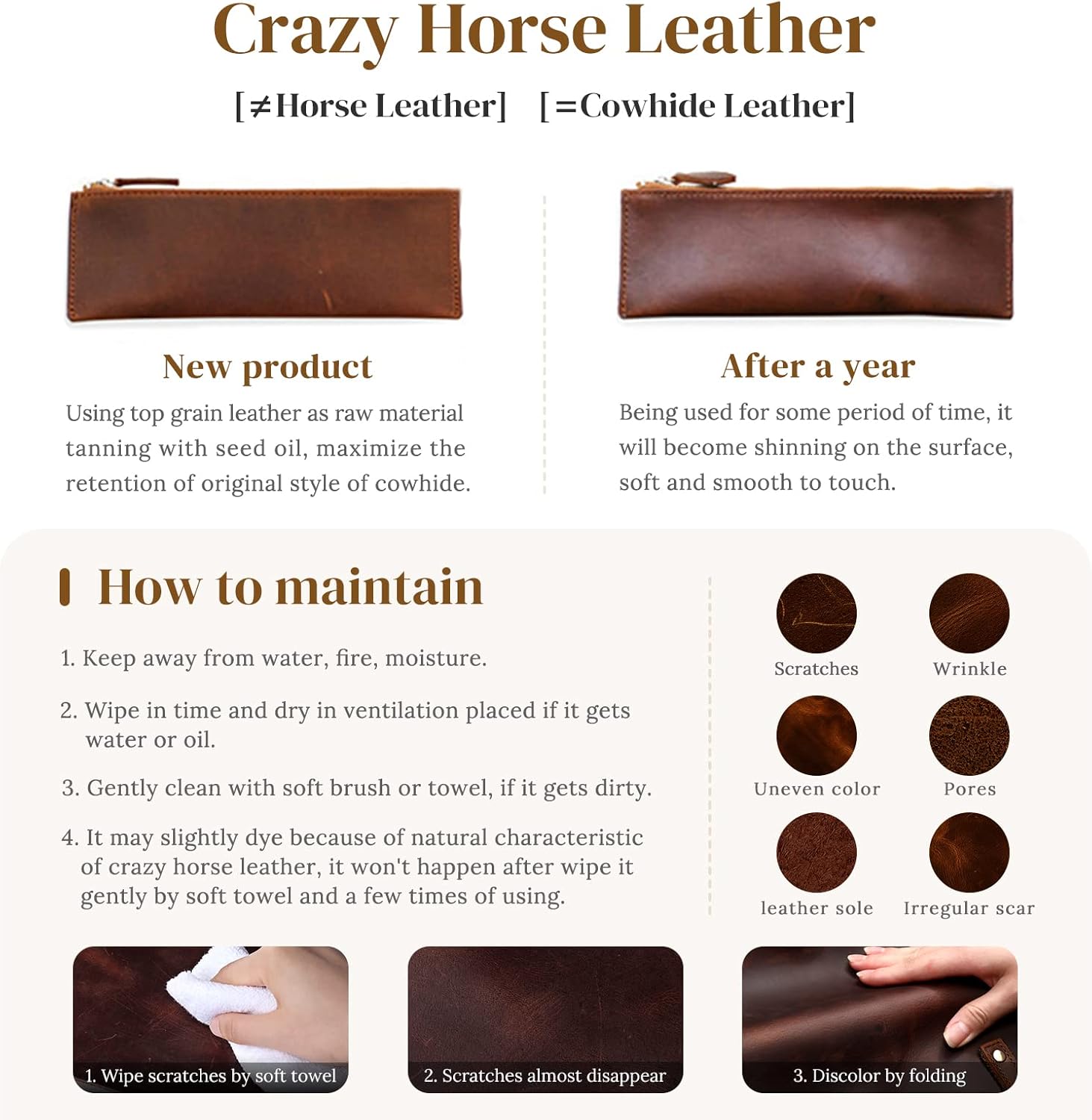 S-ZONE Leather Mini Crossbody Tote Bag Satchel Top-Handle Handbags Shoulder Purses with Inner Pouch - Image 6