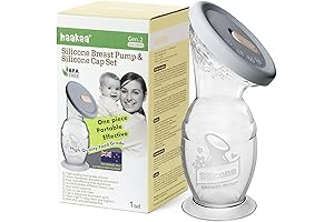 Hakaa Manual Breast Pump with Base for On-the-Go Pumping