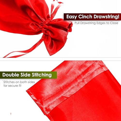 Miniatura 6 de Bolsas de regalo de satén azul bebé de 4 x 6 pulgadas, bolsas de joyería, bolsas de cordón para recuerdos de boda, bolsas de regalo de Navidad para