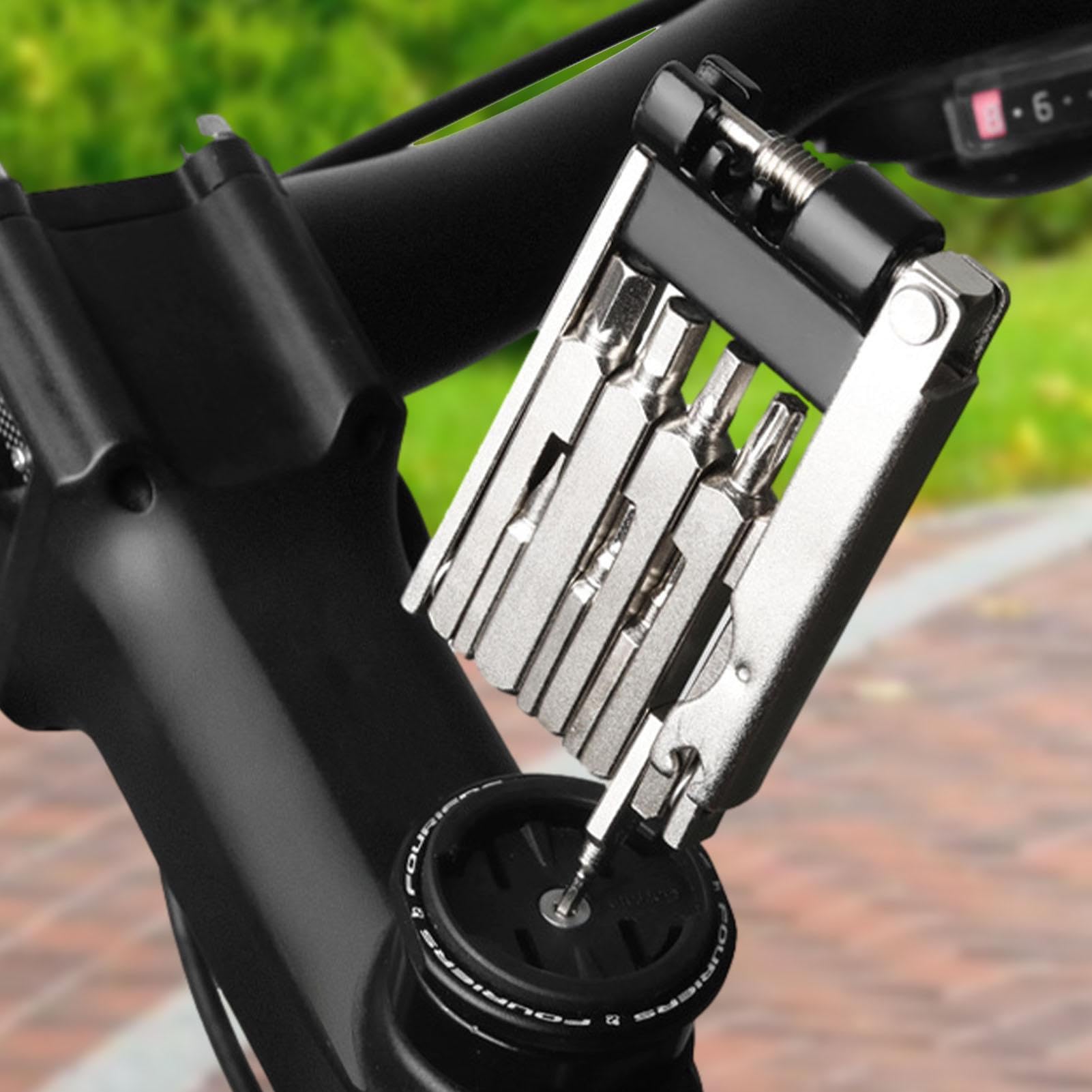 Amazon.co.jp: 自転車ツールキット - 折りたたみドライバー 万能レンチ 