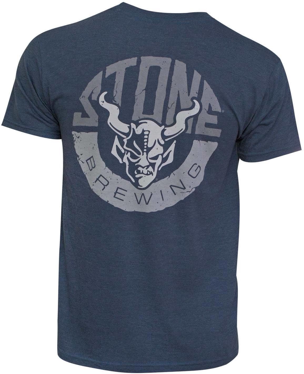 STONE Brewing Co. Horns Blue Cotton-blended T-shirt M