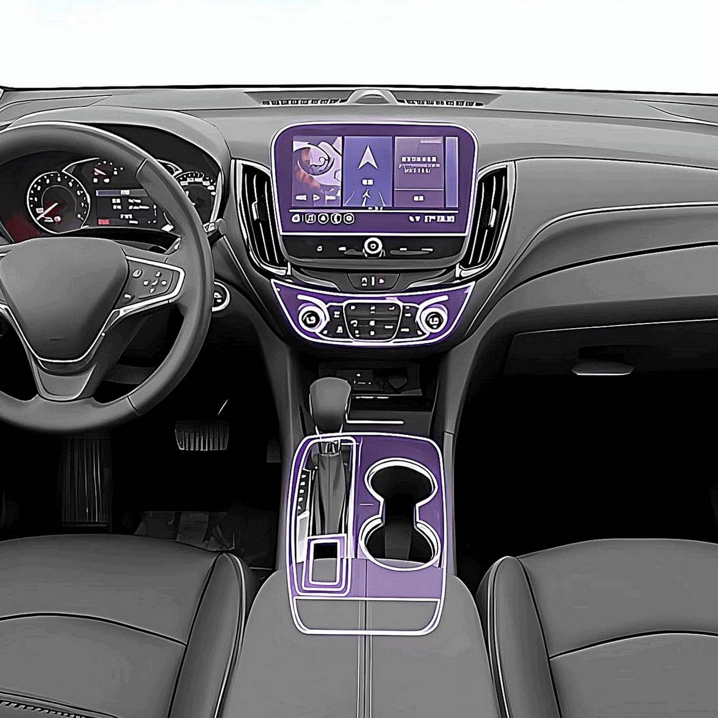 Film protection console Chevrolet Equinox évitez les rayures