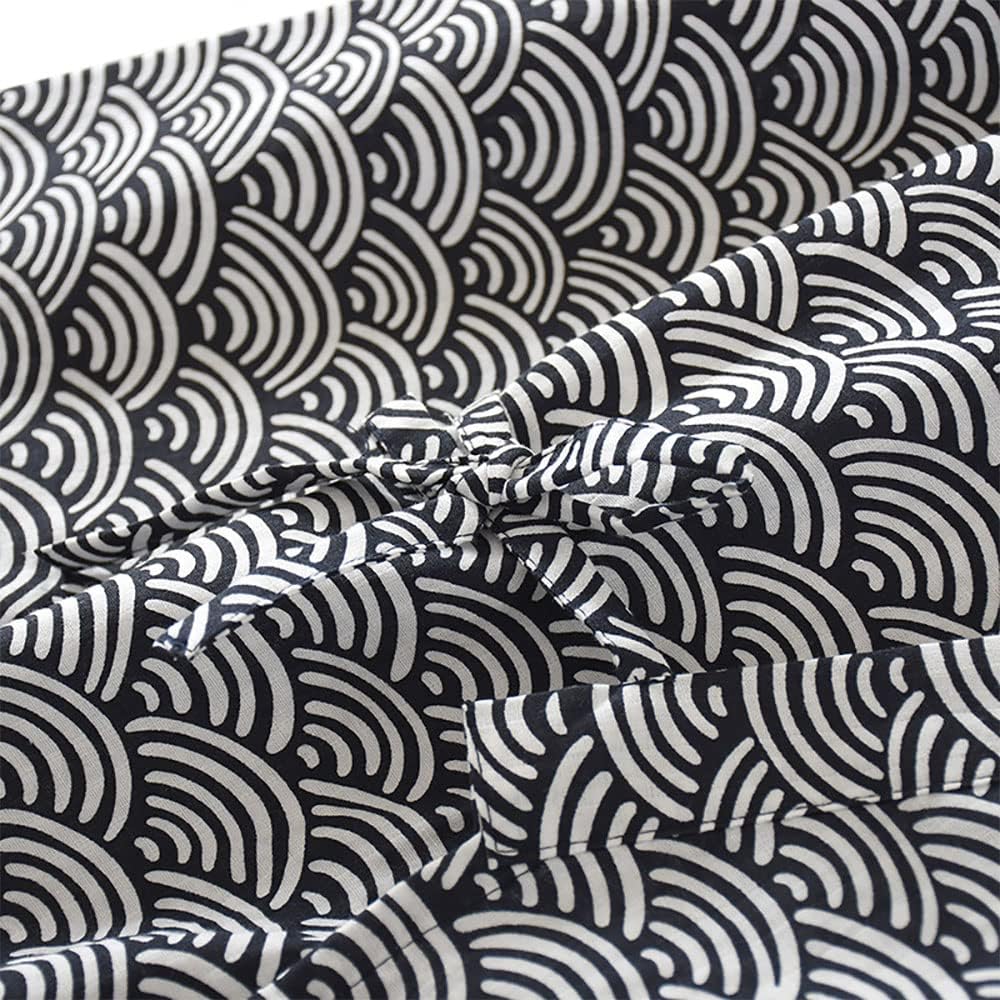 ZooBoo Japanese Kimono Nightgown Bathrobe - Cotton Spring Summer Robe Lightweight Thin Sleepwear for Men - Image 4