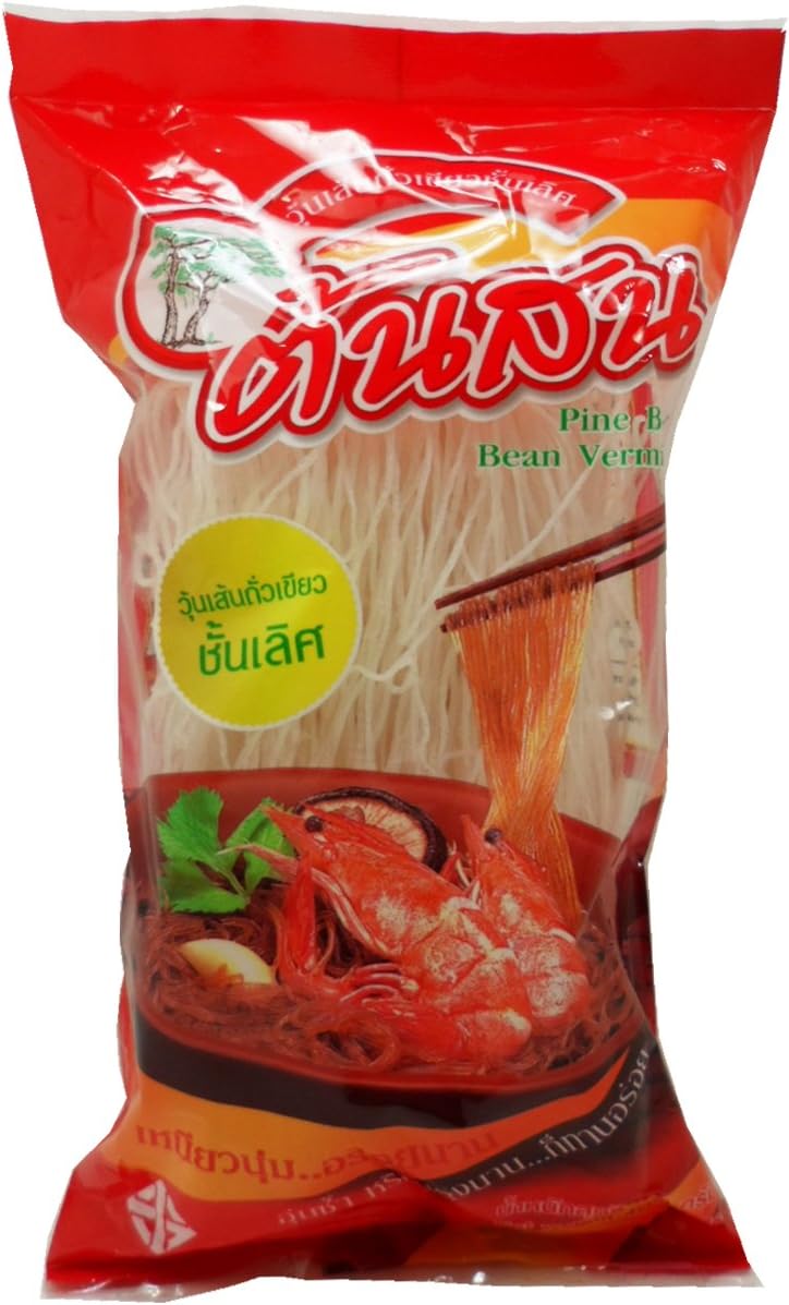 Glass Noodle Bean Vermicelli with Mung Bean 100% Wt 100g (3.53 Oz) X 2 Bags