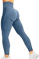 Vista 12 de HIGORUN - Leggings sin costuras para mujer, moldeadores, con diseño gráfico de sonrisas, de cintura alta, para el gimnasio, yoga o hacer ejercicio