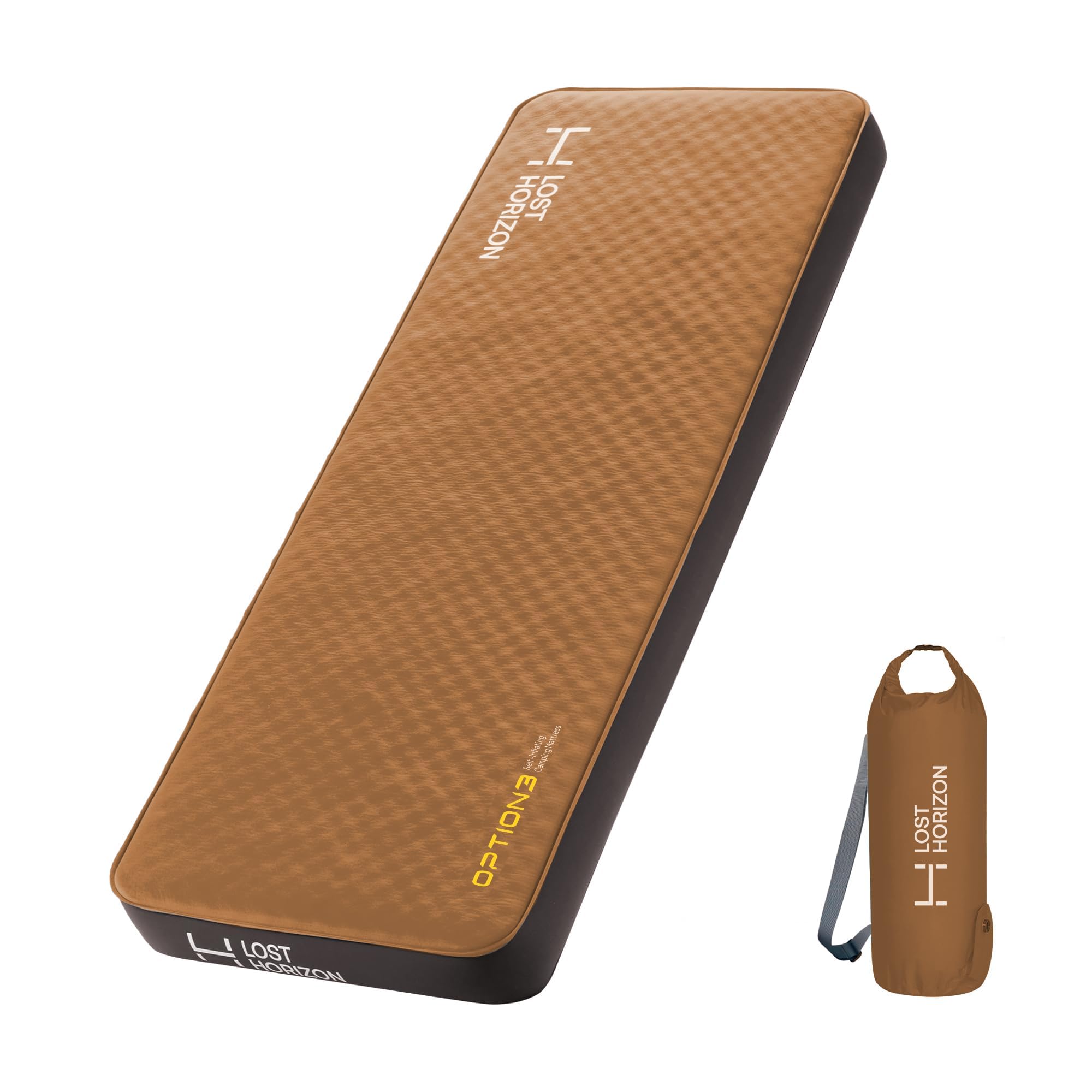 Lost Horizon Air & Foam Camping Mattress, Self-Inflating Sleeping Pad, 11cm Thick, Cot, with Pump Sack — image 1