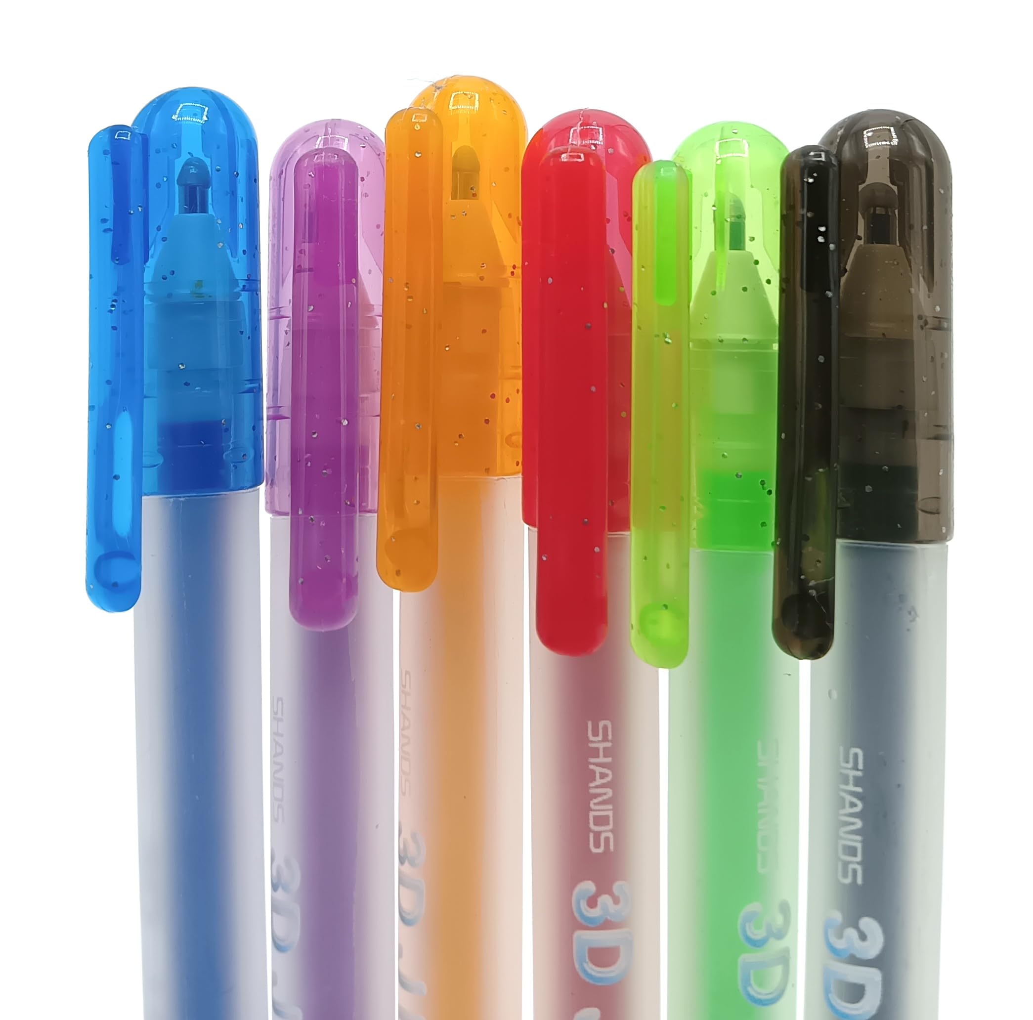 12 Color 3D Jelly Pen Set - Glossy Gel Ink Pens For DIY Art On Glass, Plastic & Paper