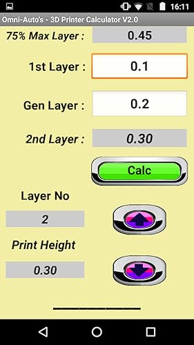 3D Printer calulator