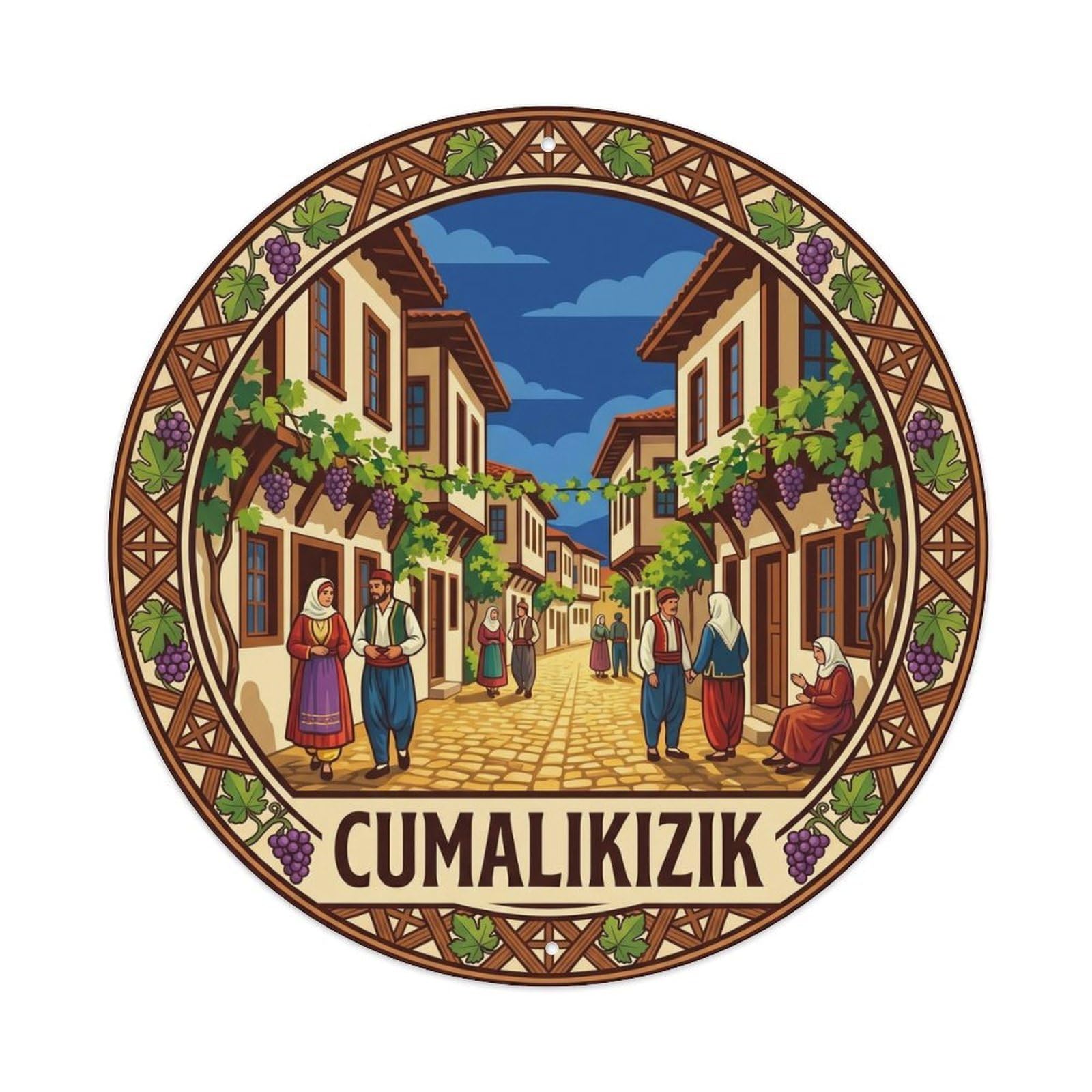 Bursa Cumalikizik Village Travel Turkey Classic Metal Tin Sign