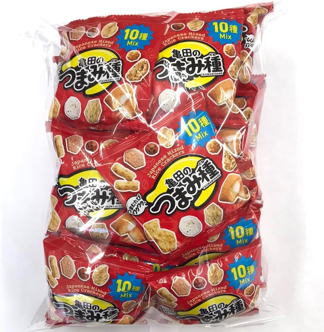 亀田のつまみ種 18袋入り 360g 大容量10種MIXバラエティパック 個包装 おつまみ せんべい あられ 業務用 来客用 まとめ買い