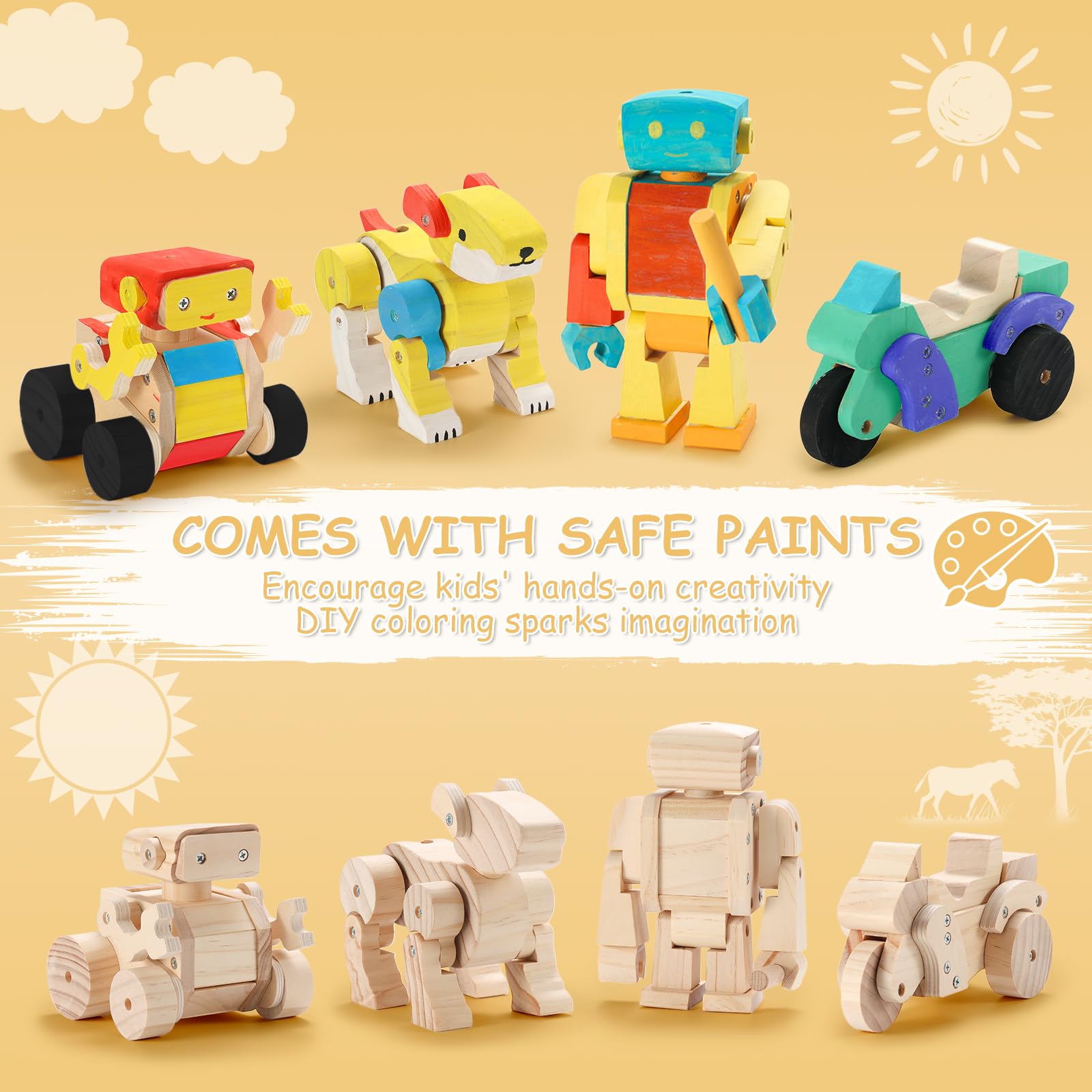 Kids Woodworking Kit - Build 4 Projects! -2