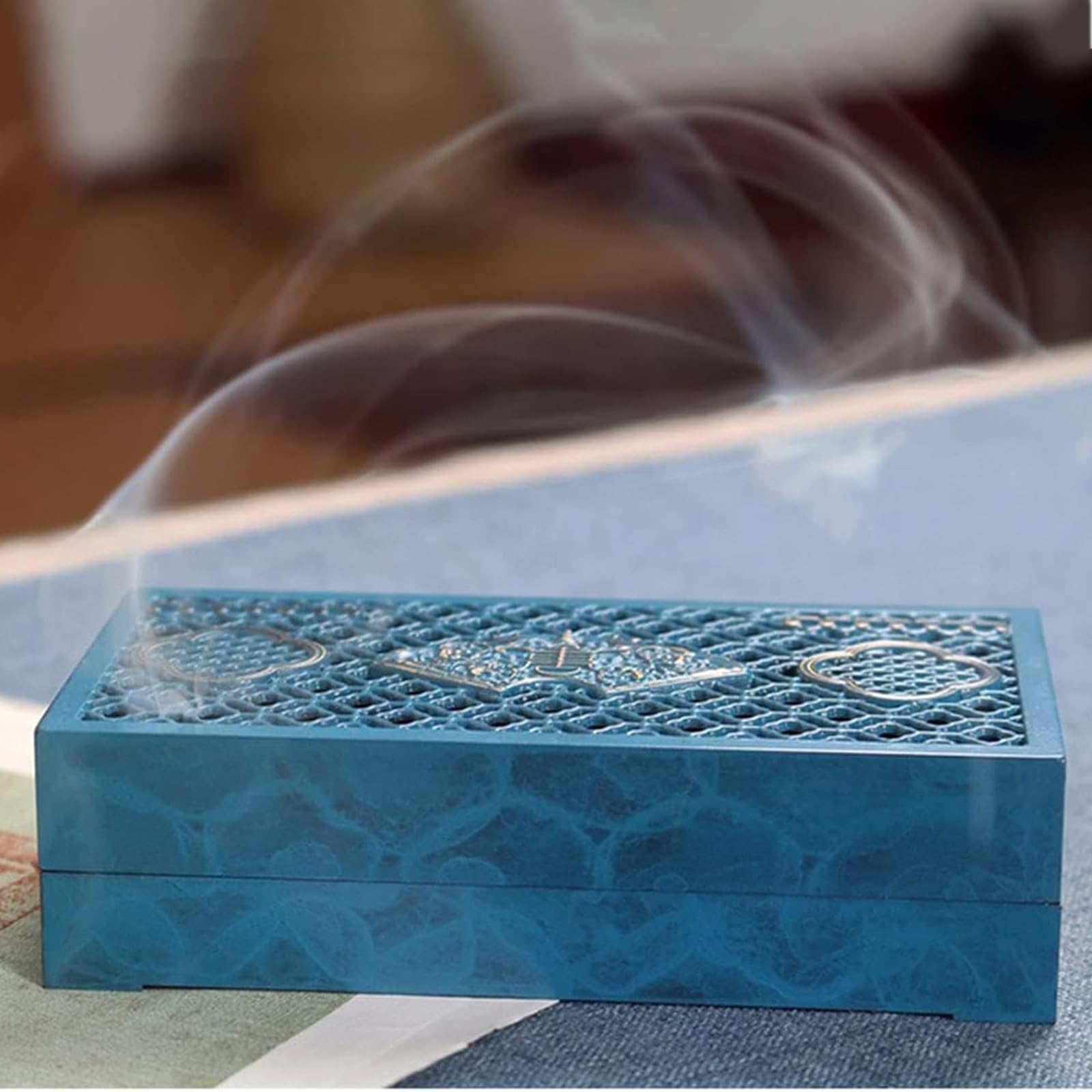 Kit per la produzione di incenso con bruciatore in ottone, con cucchiaio, pala, pennello per fragranze fai da te, meditazione e relax (8 pezzi)