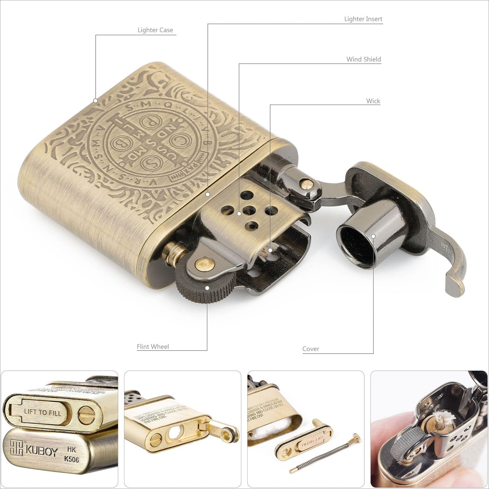 彫刻装飾の金属製アンティークボックスとライターとパイプセット 彫刻装飾の金属製アンティークボックスとライターとパイプセット 彫刻