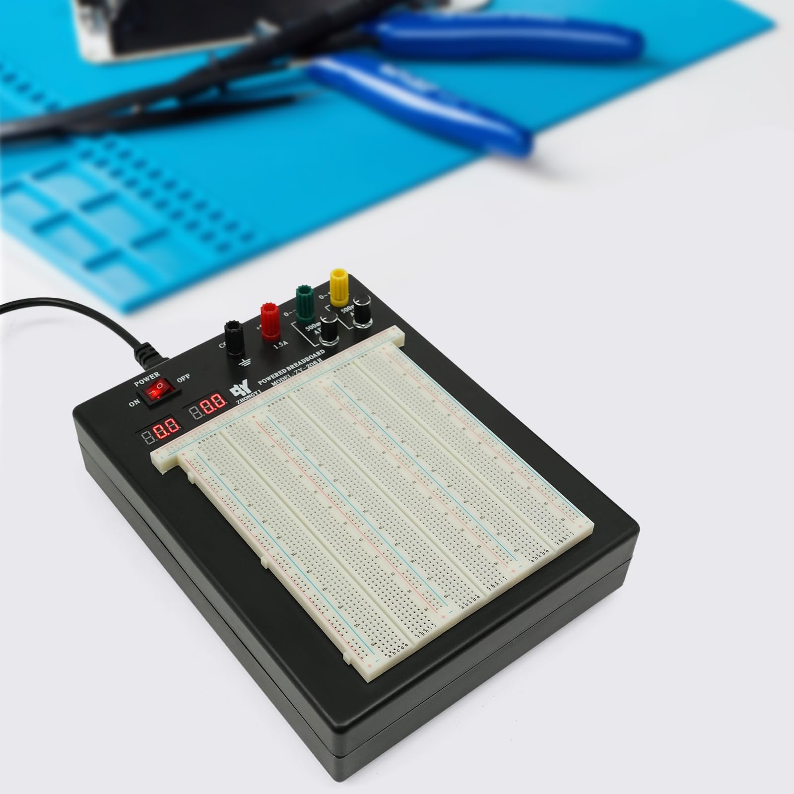 Breadboard, kit di alimentazione da laboratorio, set di progetti elettronici, senza saldatura, set di progetti elettronici