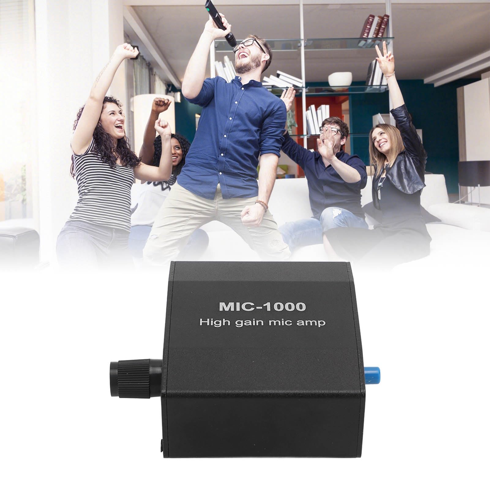 Preamplificador de Micrófono con Amplificador de Audio Kit de Amplificación para Micrófono Ganancia Alta Accesorios para Grabación Estudio y Transmisión en Vivo
