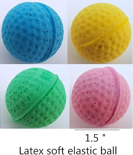 Miniatura 3 de YnFag Pelotas de fútbol de espuma, juguetes para gatos de interior (12 bolas de color individuales)