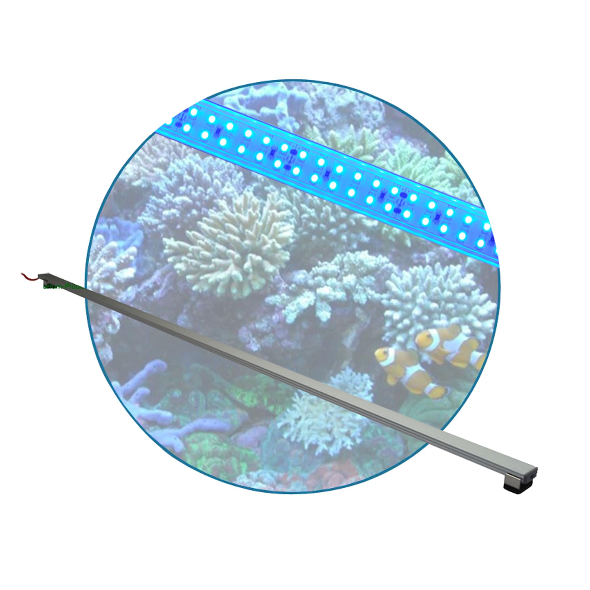 LED- Erweiterungs- /Ersatz-Leuchtbalken BLAU für Meerwasser-Aquarien, 120cm, ohne Trafo