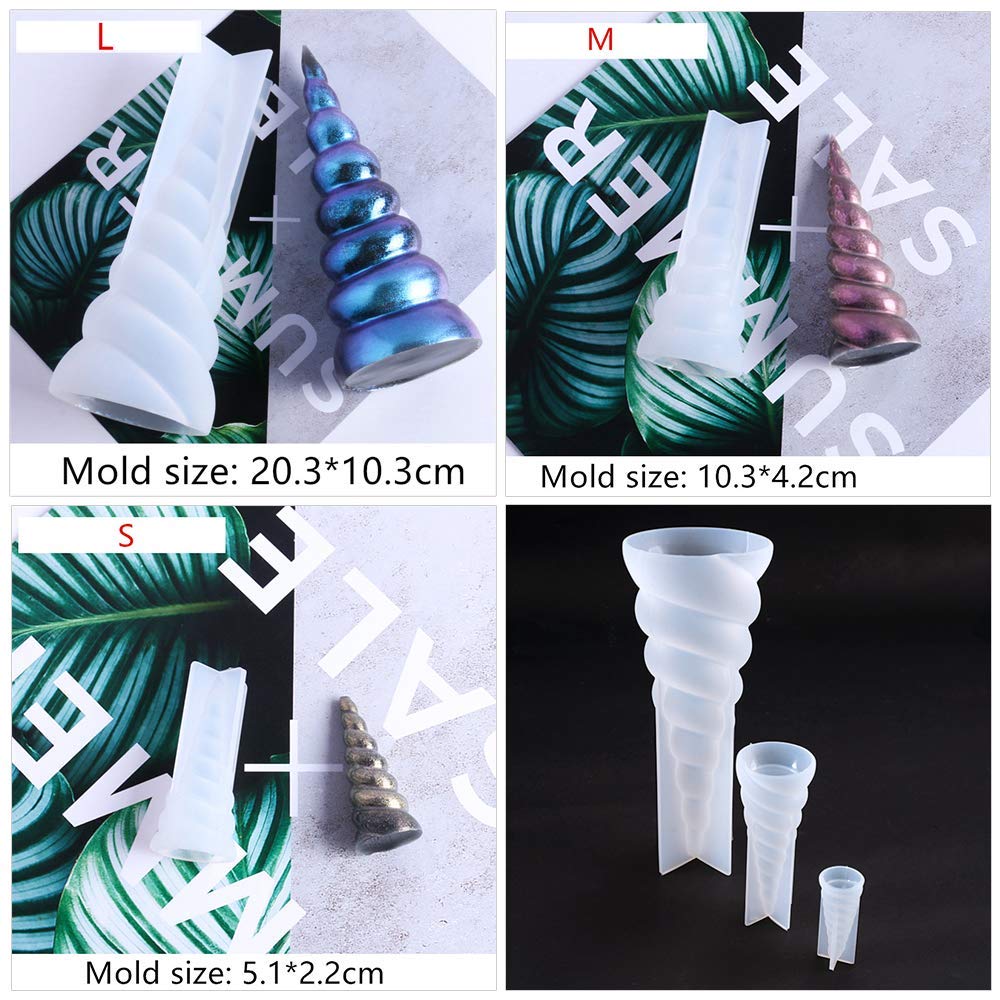 Molde De Silicona Con Forma De Cuerno De Unicornio De 11,7 Cm (4,6") De Altura, Para Hacer Velas De Jabón O Resina Epoxi, Para Manualidades. - España
