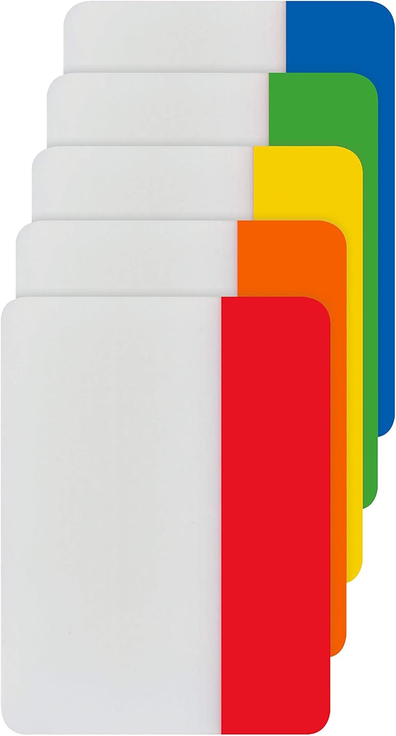 Post-it Tabs, 2 in, Solid, Assorted Colors, 6 Tabs/Color, 5 Colors, 30 Tabs/Pack (686-ROYGB)