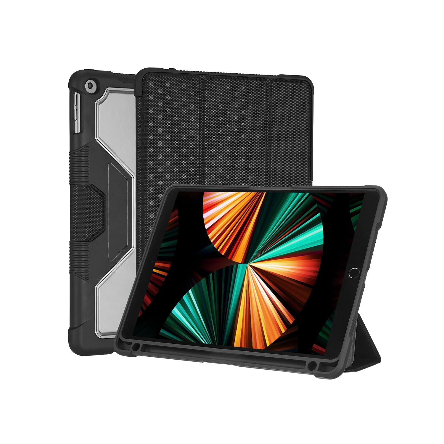 amazon basics Shockproof Armor Smart flip case Cover for Apple iPad 10.2" 9th Gen (2021) / 8th Gen / 7th Gen with Pencil Holder, Black (B0CFL66B38) Amazon Price History, Amazon Price Tracker