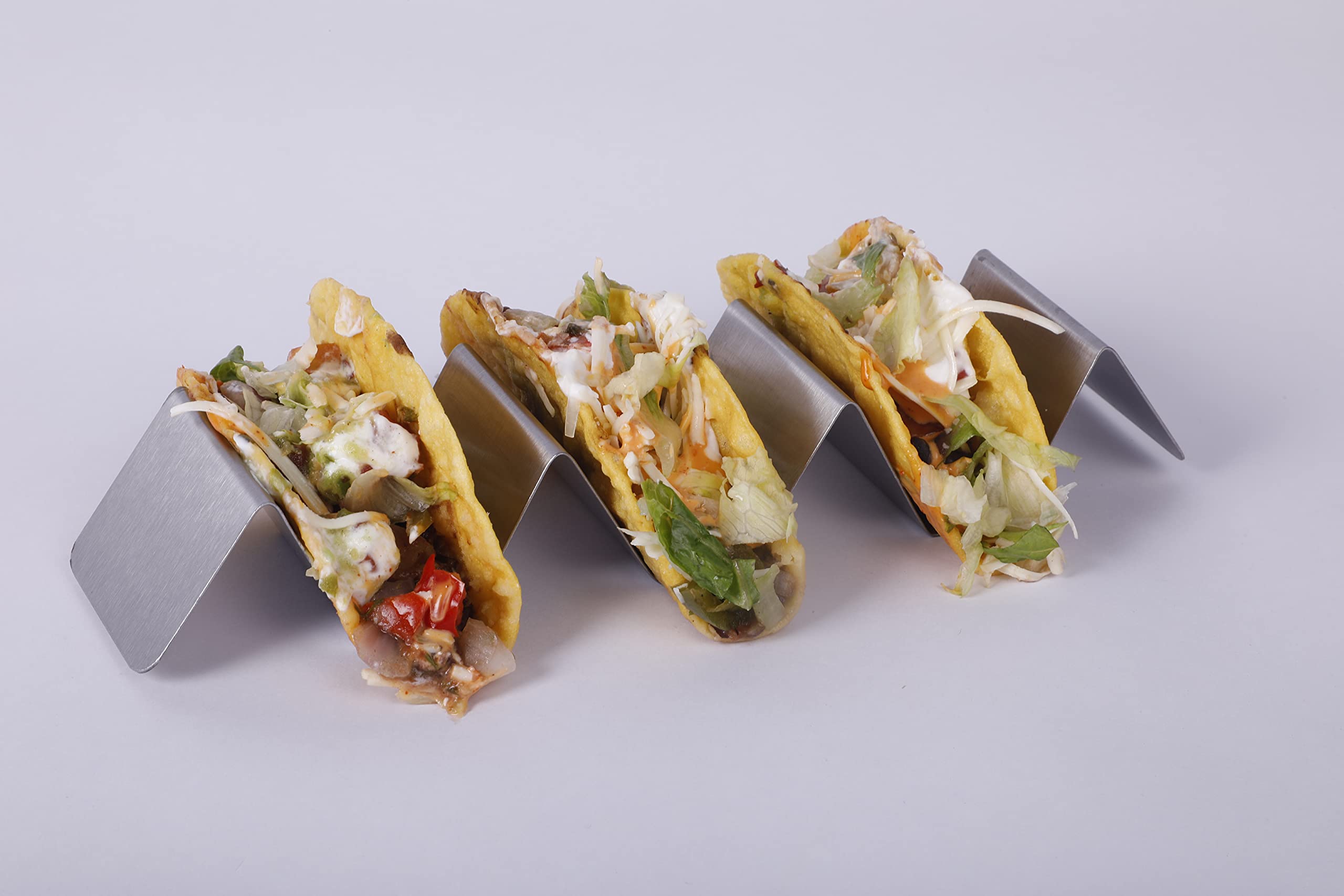 KMW Efficient Mini Taco Rack W/Flat Base 3 Comp S/S | for Precise Cooking & Serving | Professional-Grade Build