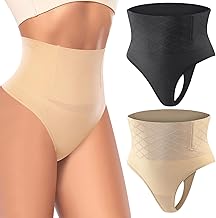 String Gainante Ventre Plat, Lot de 2 Gaine Culotte Invisible pour Femme - Shapewear Panty Sculptant (XL)